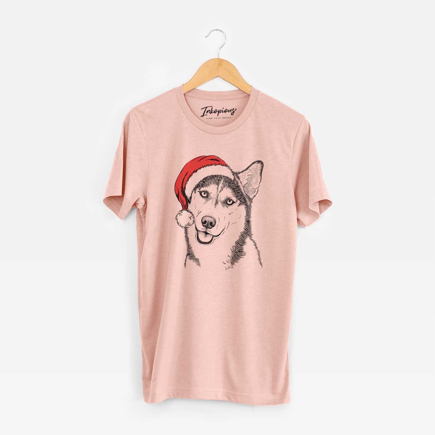 Santa Remmie the Siberian Husky - Unisex Crewneck