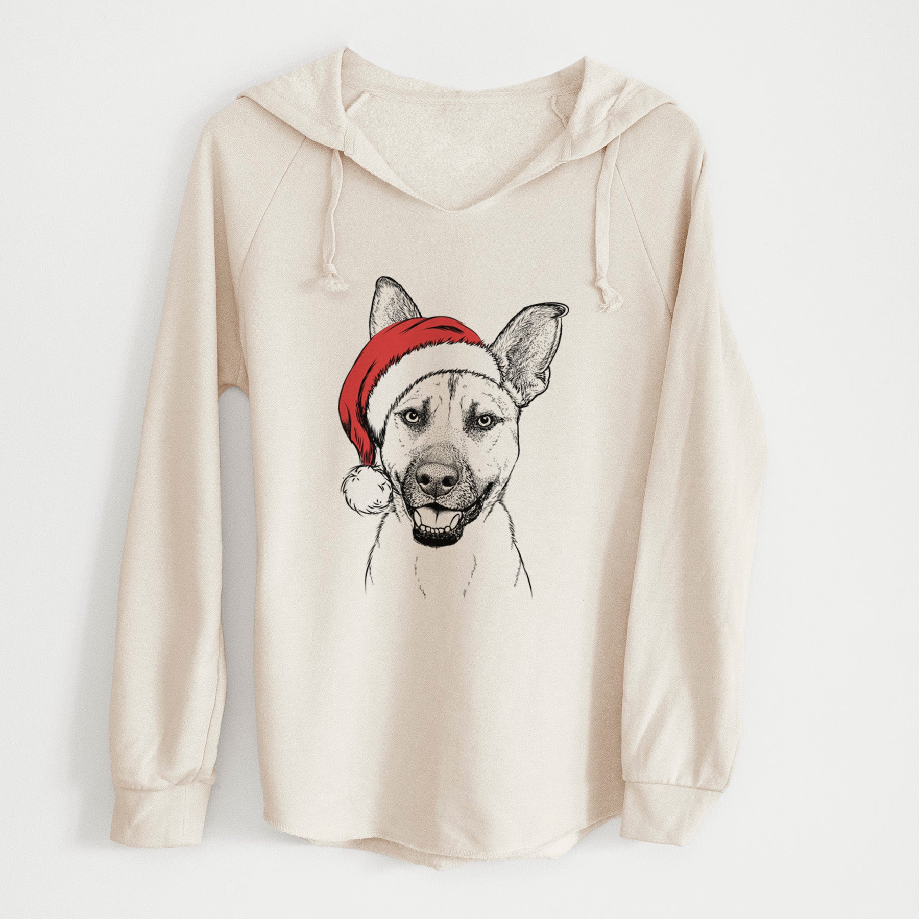 Santa Remus the German Shepherd Mix - Cali Wave Hooded Sweatshirt