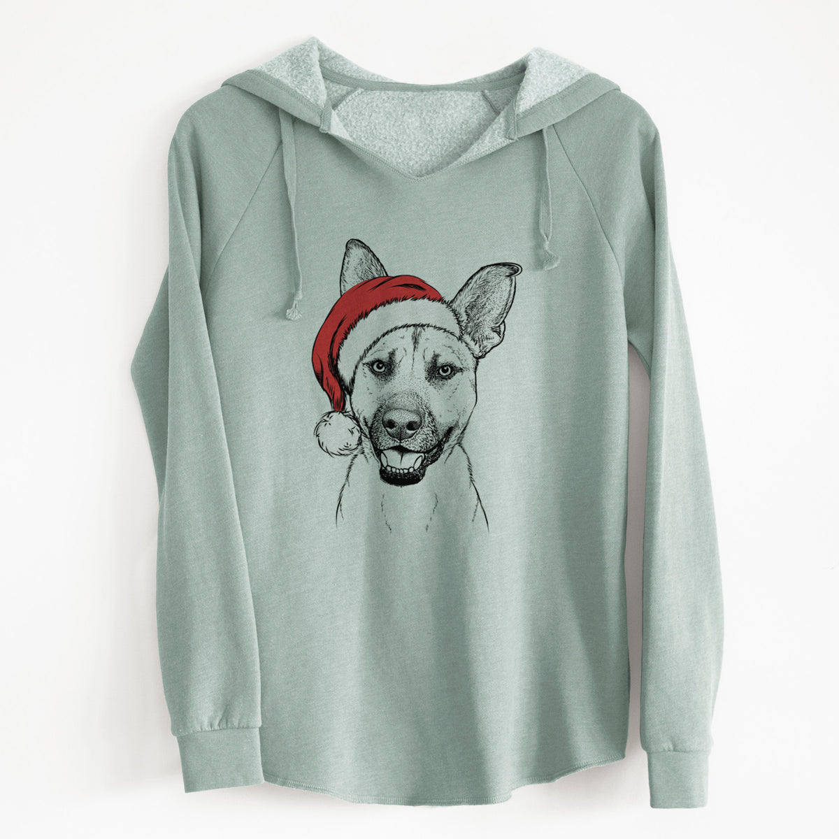 Santa Remus the German Shepherd Mix - Cali Wave Hooded Sweatshirt