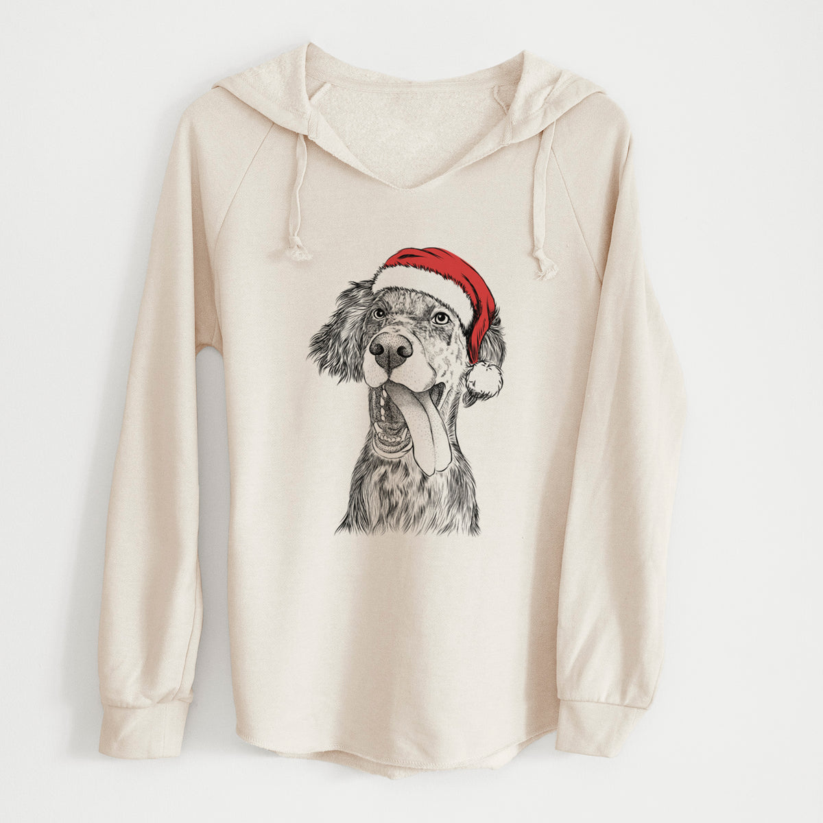 Santa Renly the English Setter - Cali Wave Hooded Sweatshirt