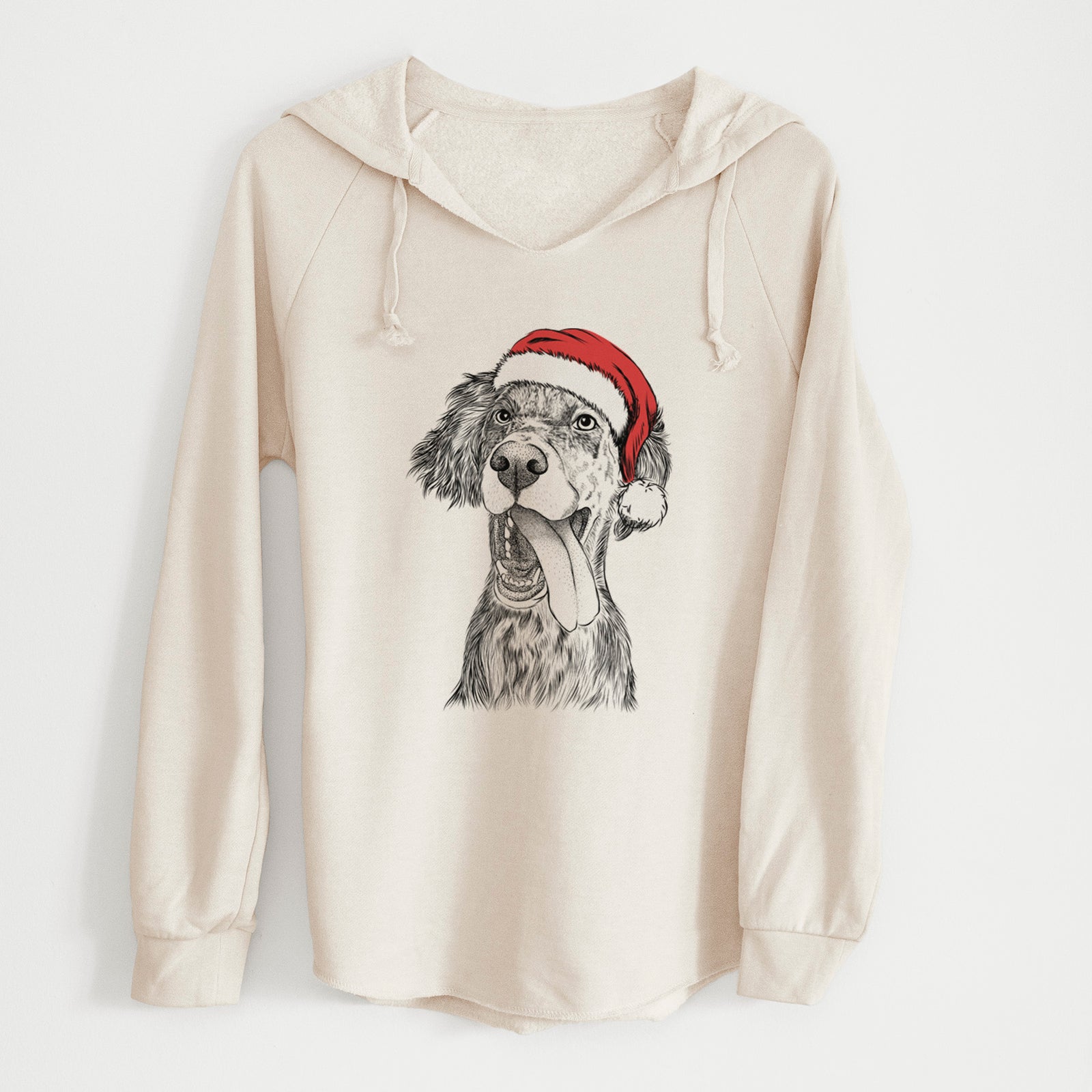Santa Renly the English Setter - Cali Wave Hooded Sweatshirt