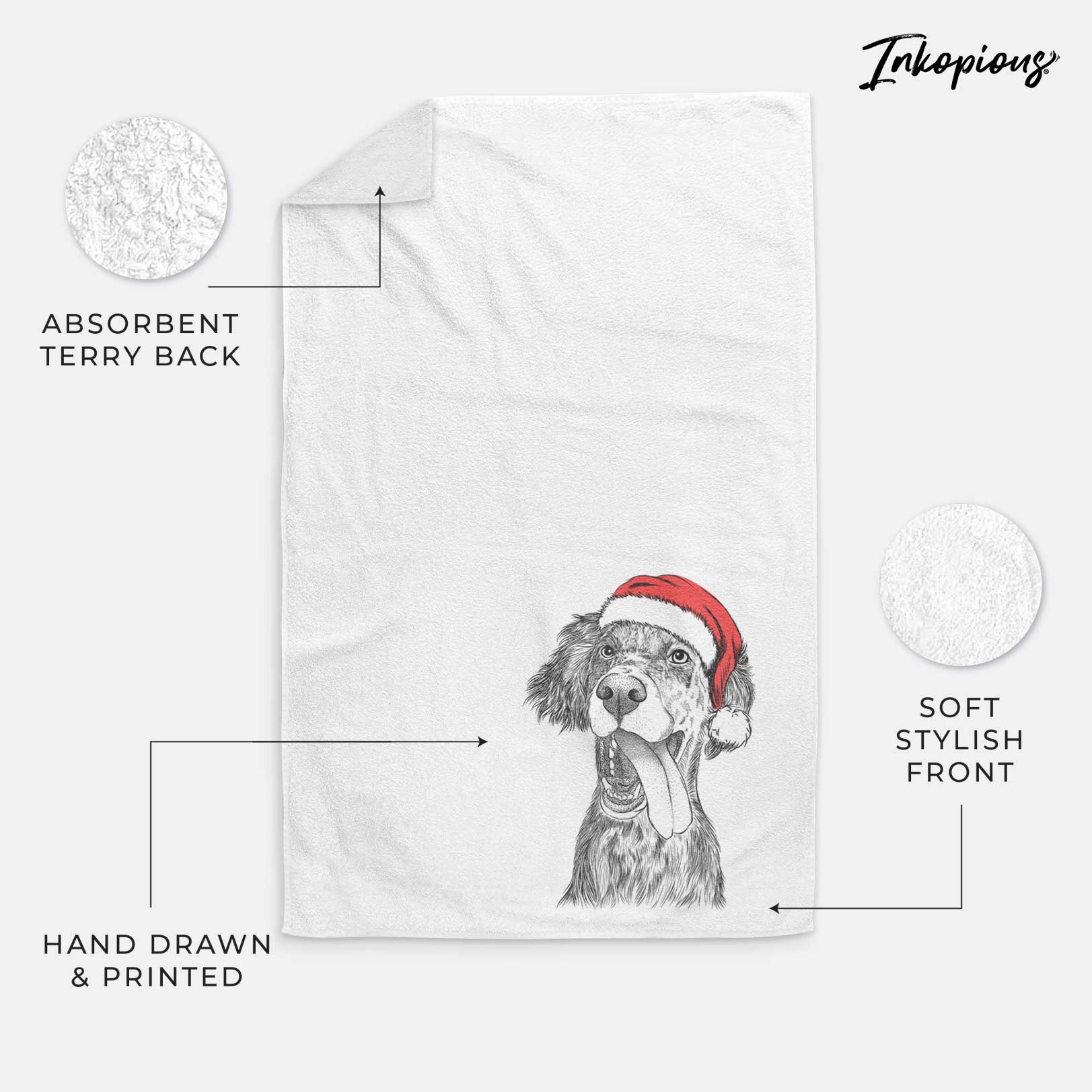 Renly the English Setter Decorative Hand Towel