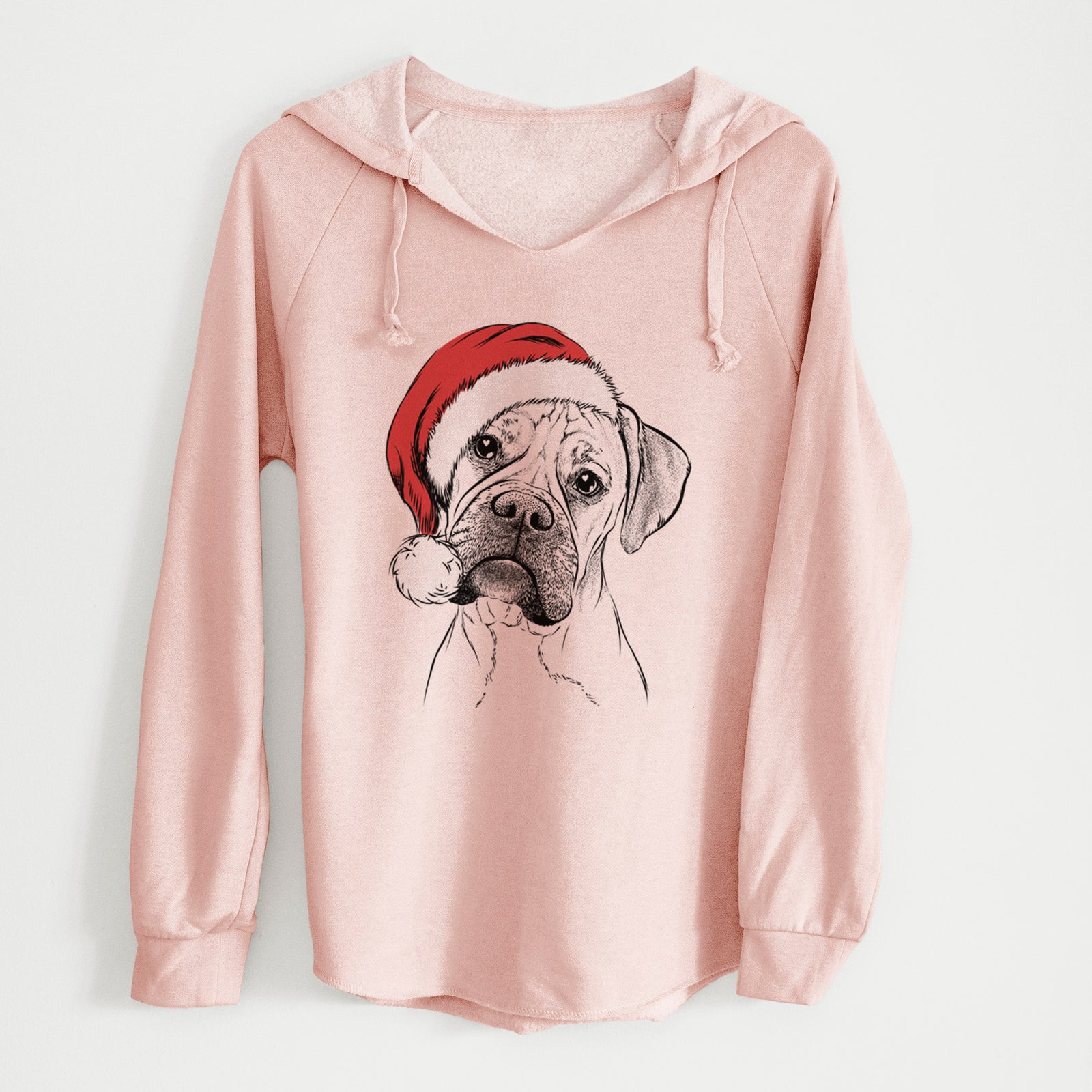 Santa Reuby the Boxer - Cali Wave Hooded Sweatshirt