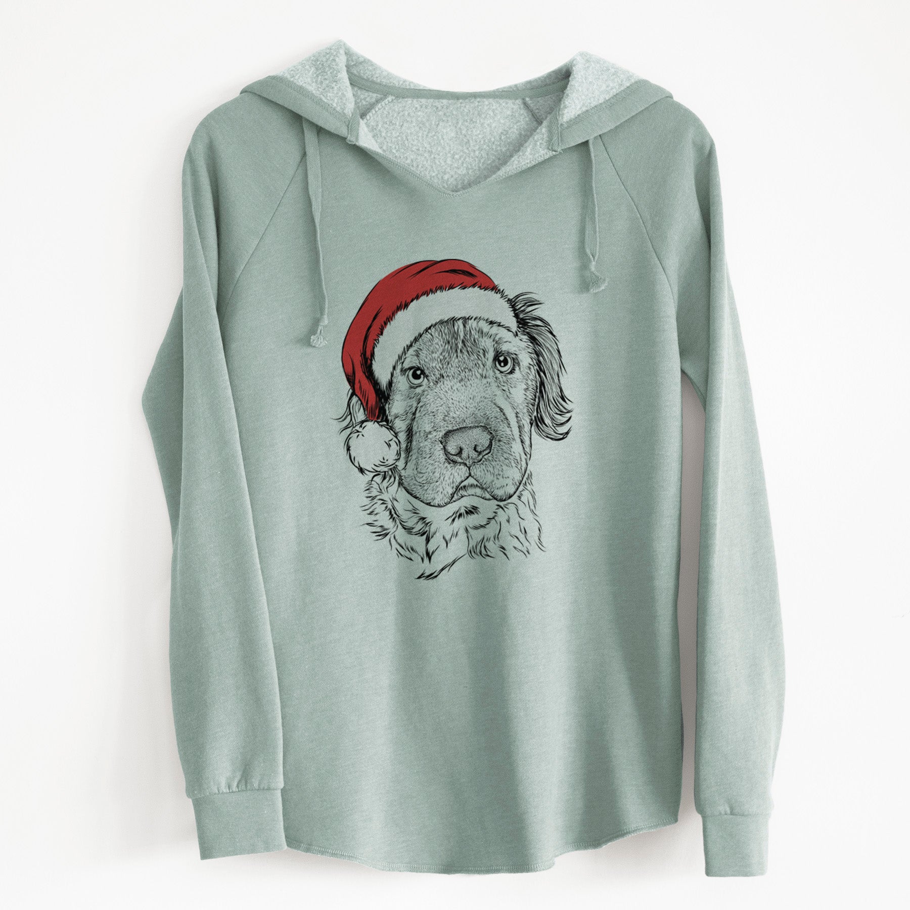 Santa Rex the Mini Hippo - Cali Wave Hooded Sweatshirt