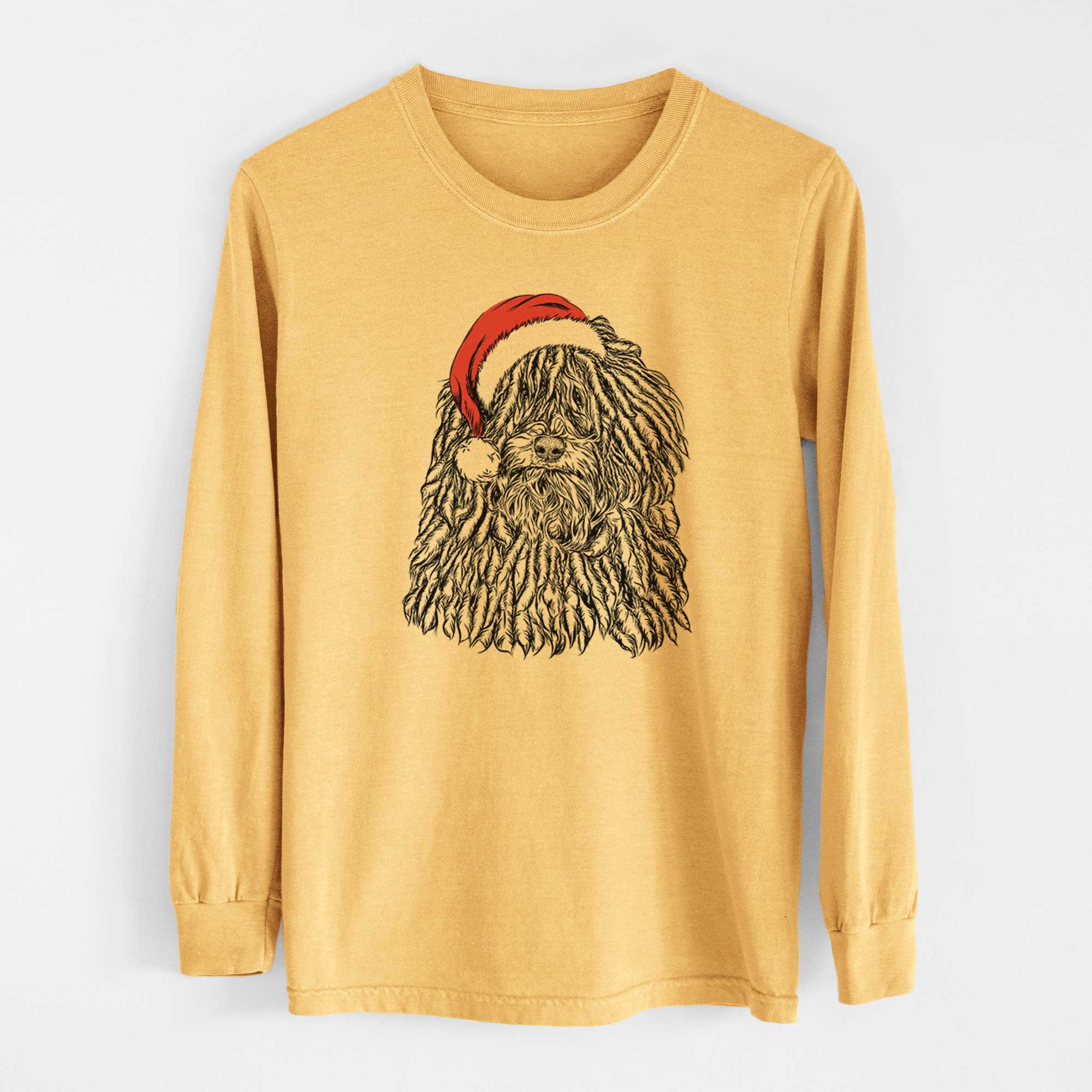 Santa Rezi the Puli - Heavyweight 100% Cotton Long Sleeve