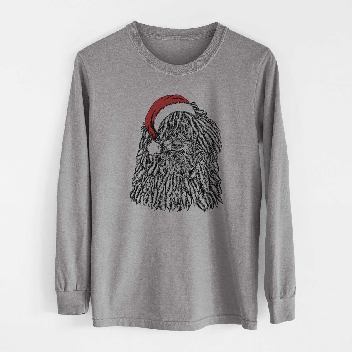 Santa Rezi the Puli - Heavyweight 100% Cotton Long Sleeve