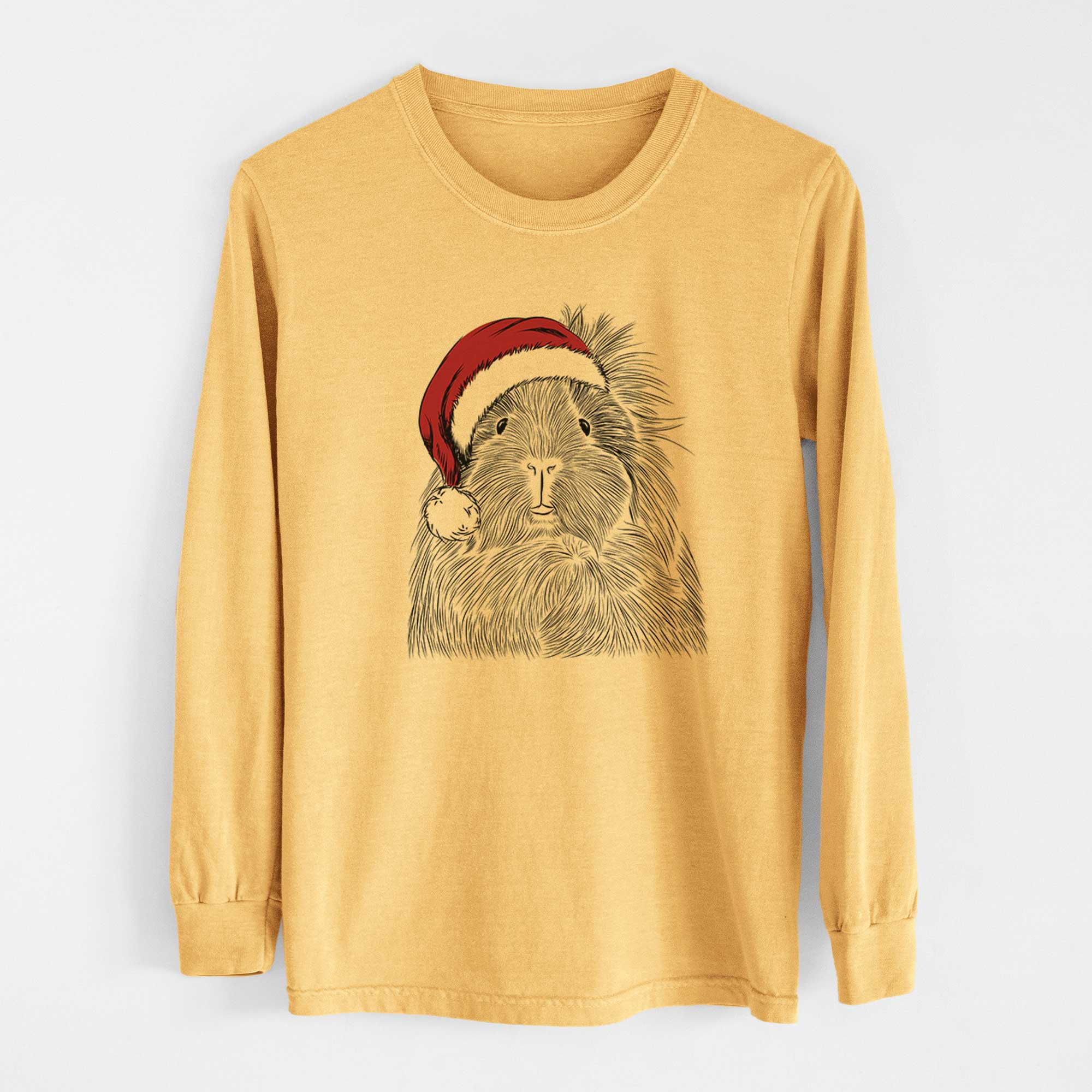 Santa Rhino the Guinea Pig - Heavyweight 100% Cotton Long Sleeve