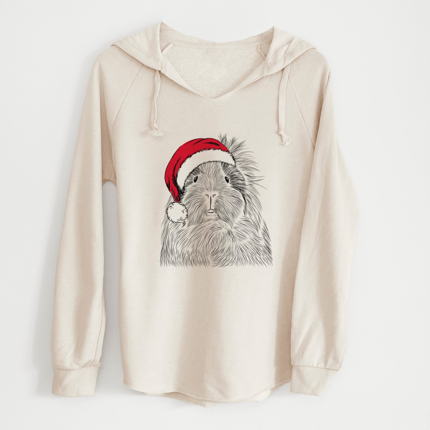 Santa Rhino the Guinea Pig - Cali Wave Hooded Sweatshirt