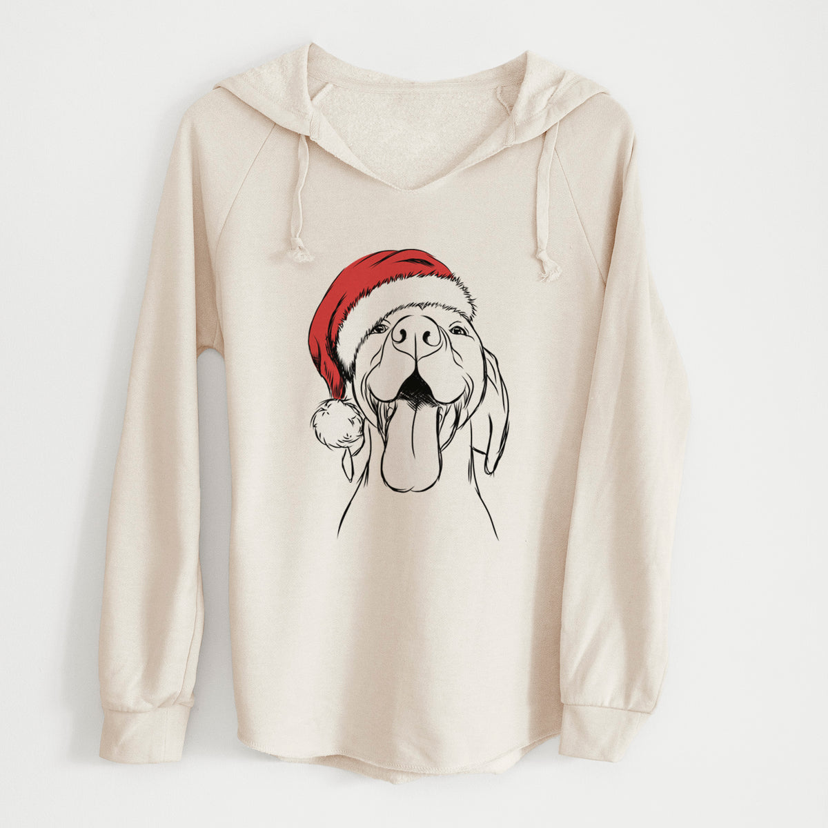 Santa Rhys the Vizsla - Cali Wave Hooded Sweatshirt