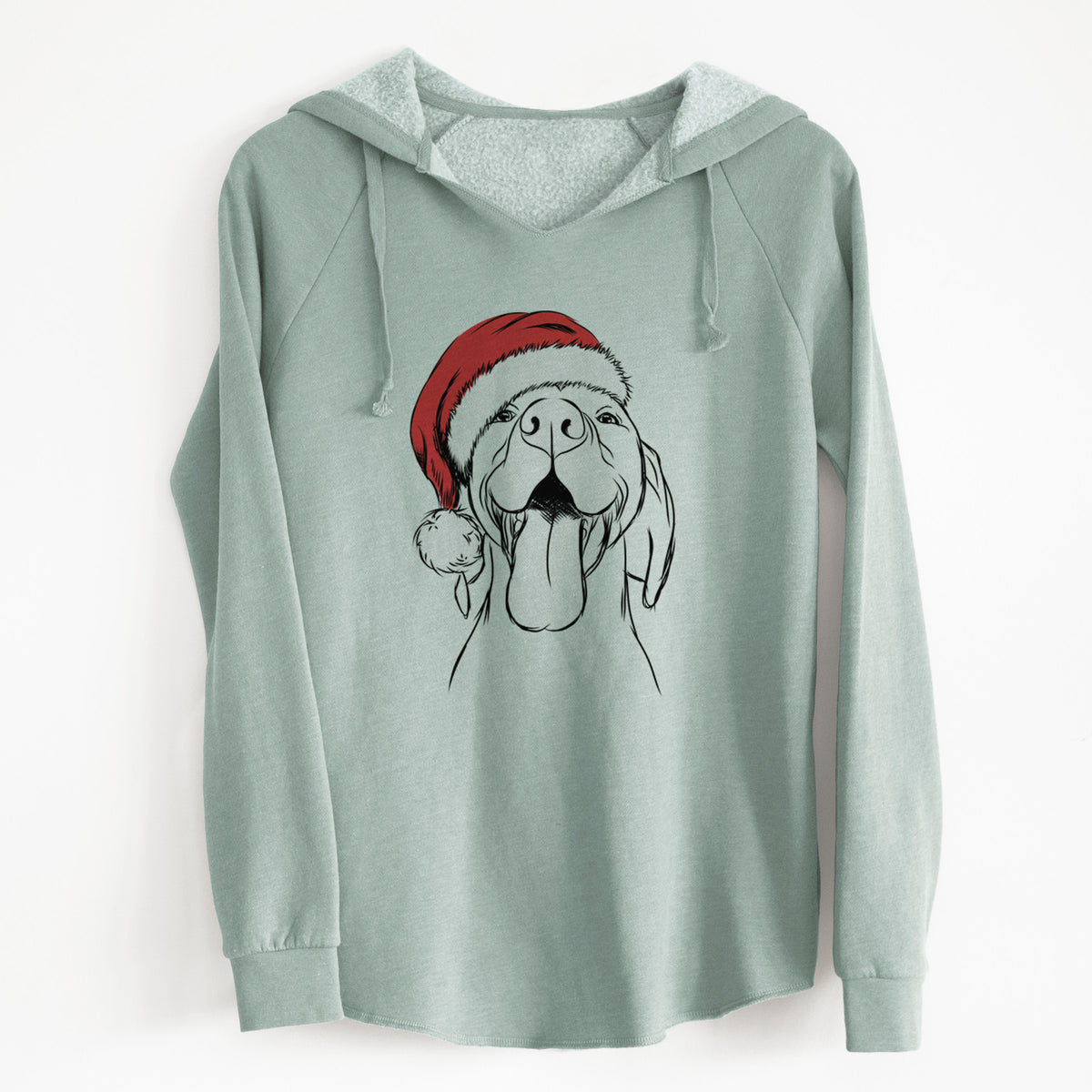 Santa Rhys the Vizsla - Cali Wave Hooded Sweatshirt