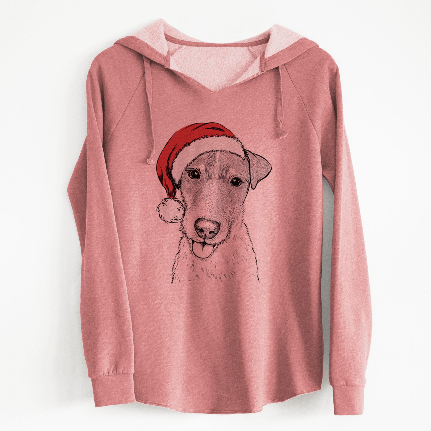 Santa Rider the Parson Russell Terrier - Cali Wave Hooded Sweatshirt