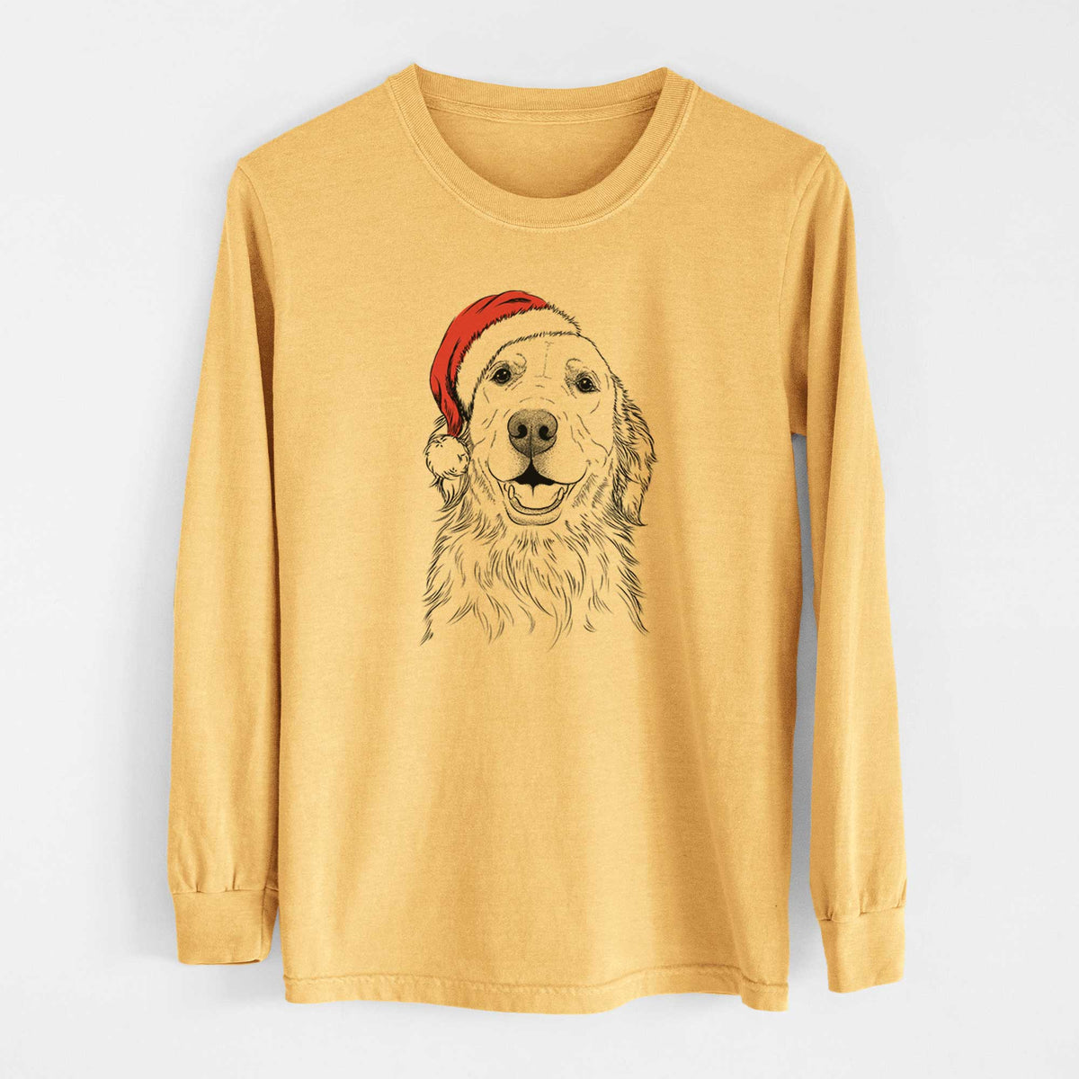 Santa Ridge the Golden Retriever - Heavyweight 100% Cotton Long Sleeve
