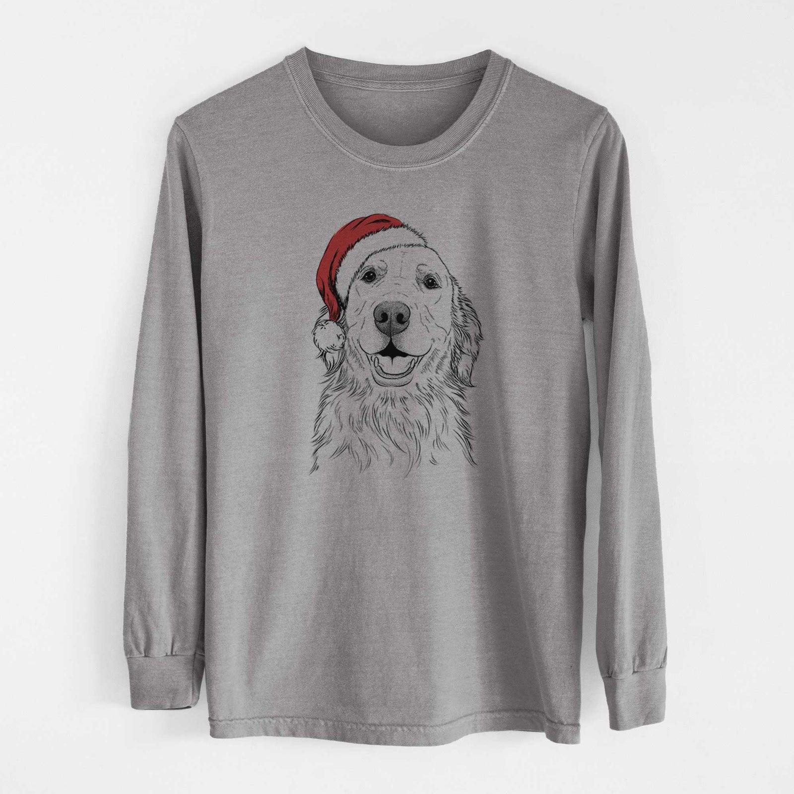 Santa Ridge the Golden Retriever - Heavyweight 100% Cotton Long Sleeve