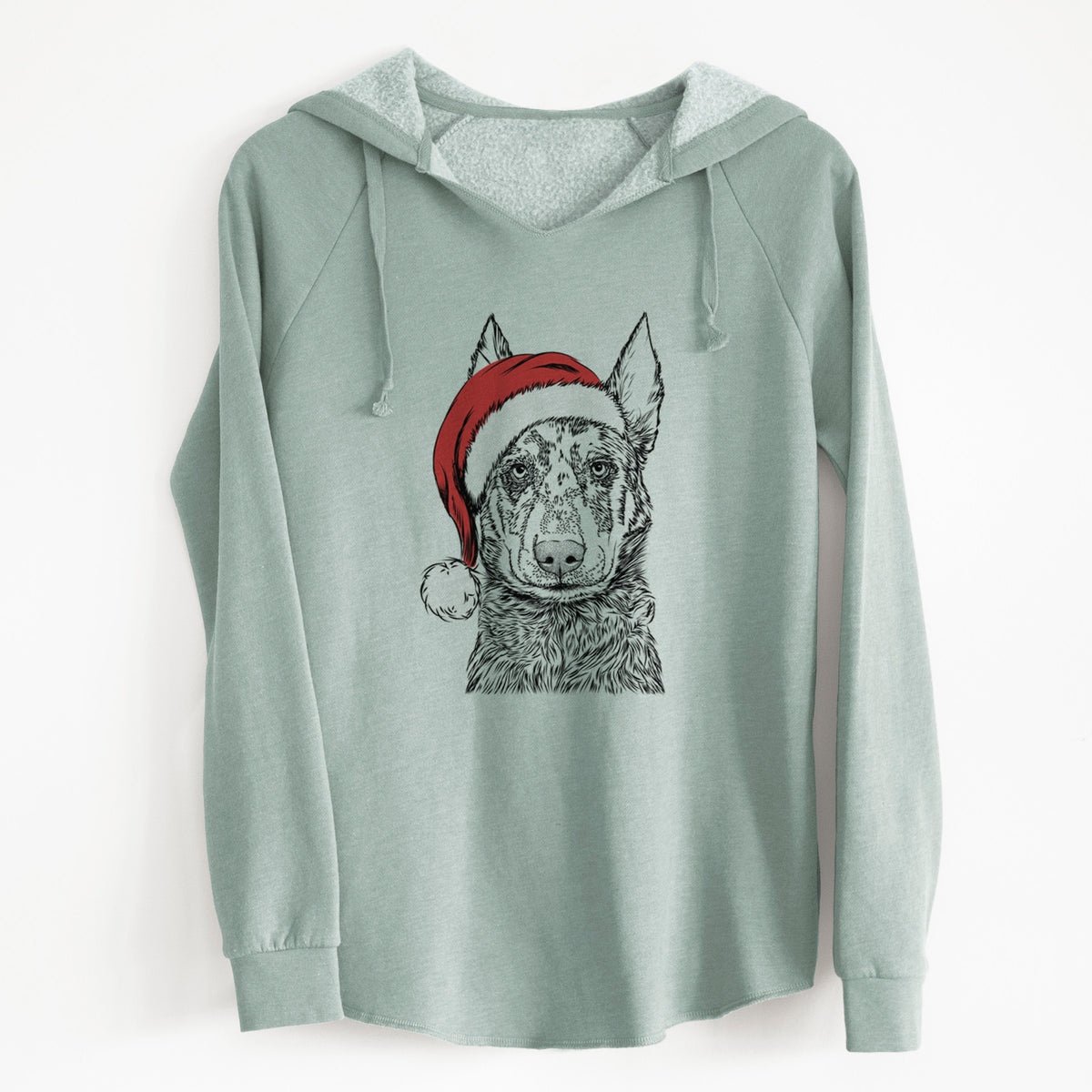 Santa Riggs the Beauceron - Cali Wave Hooded Sweatshirt