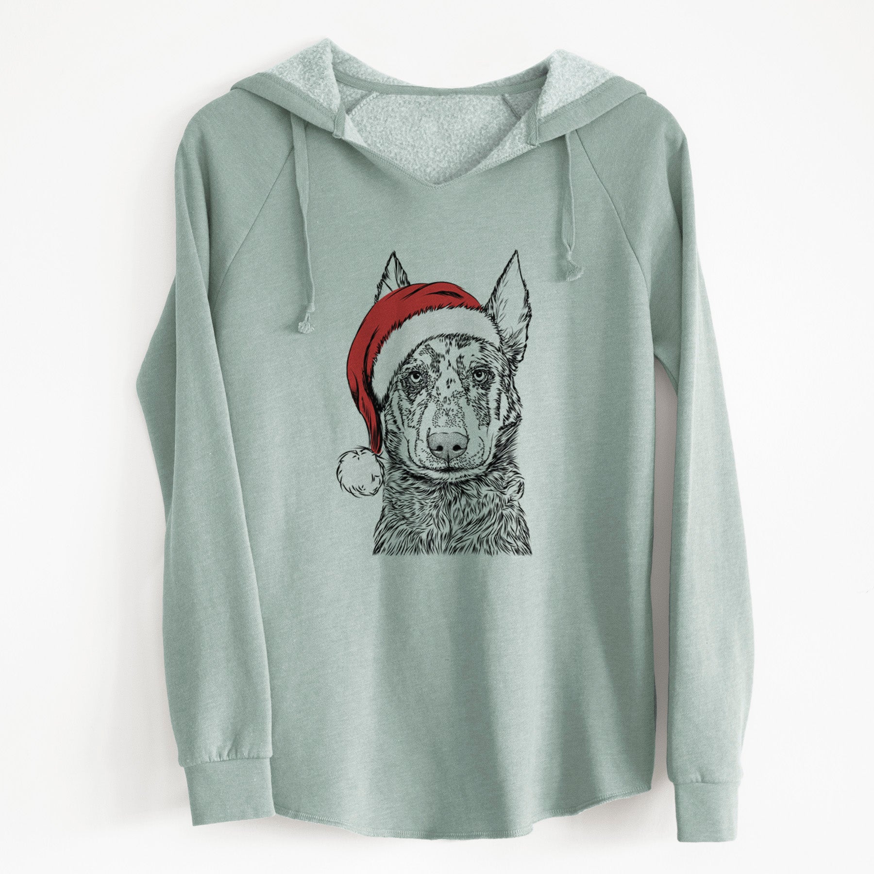 Santa Riggs the Beauceron - Cali Wave Hooded Sweatshirt