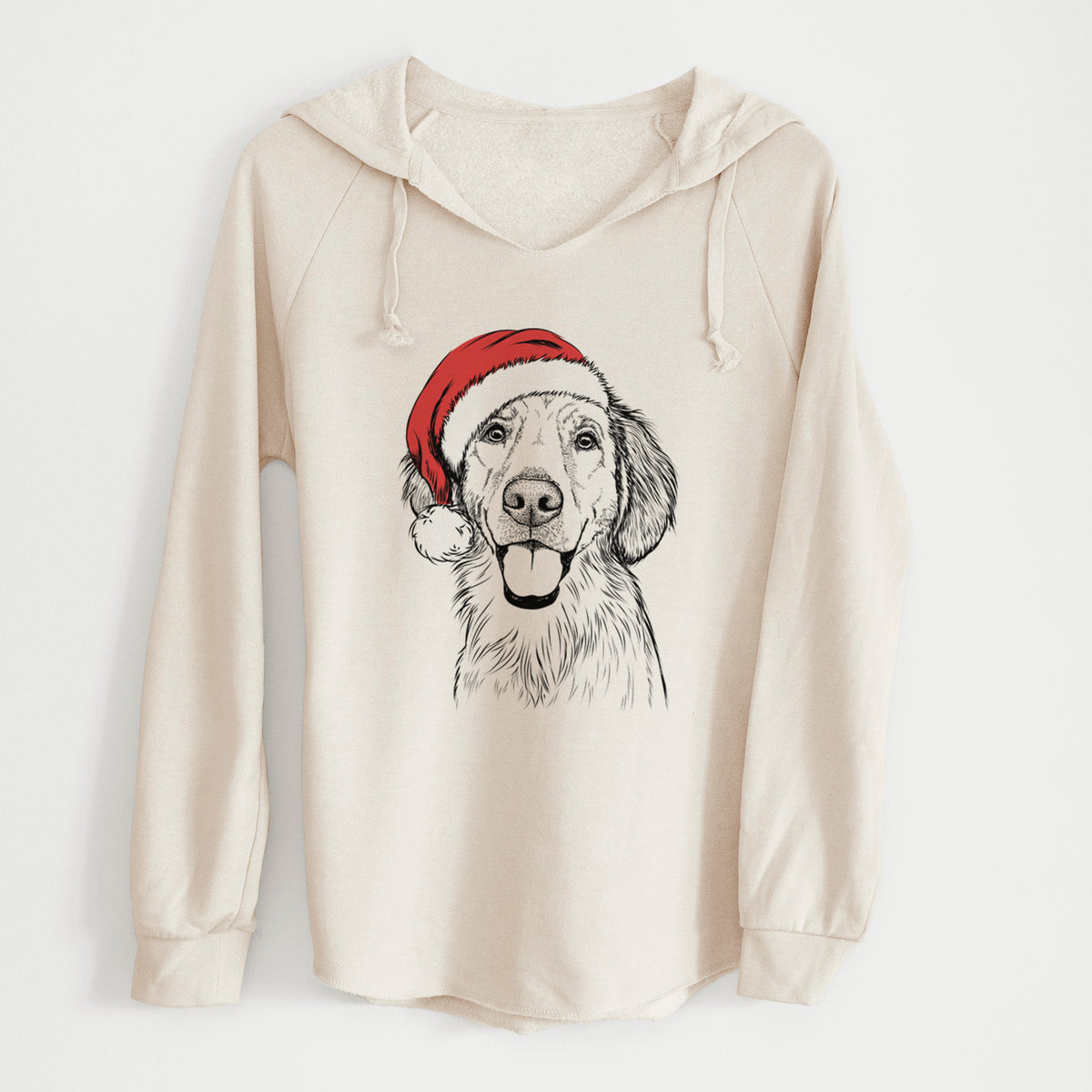 Santa Riley the Golden Retriever - Cali Wave Hooded Sweatshirt