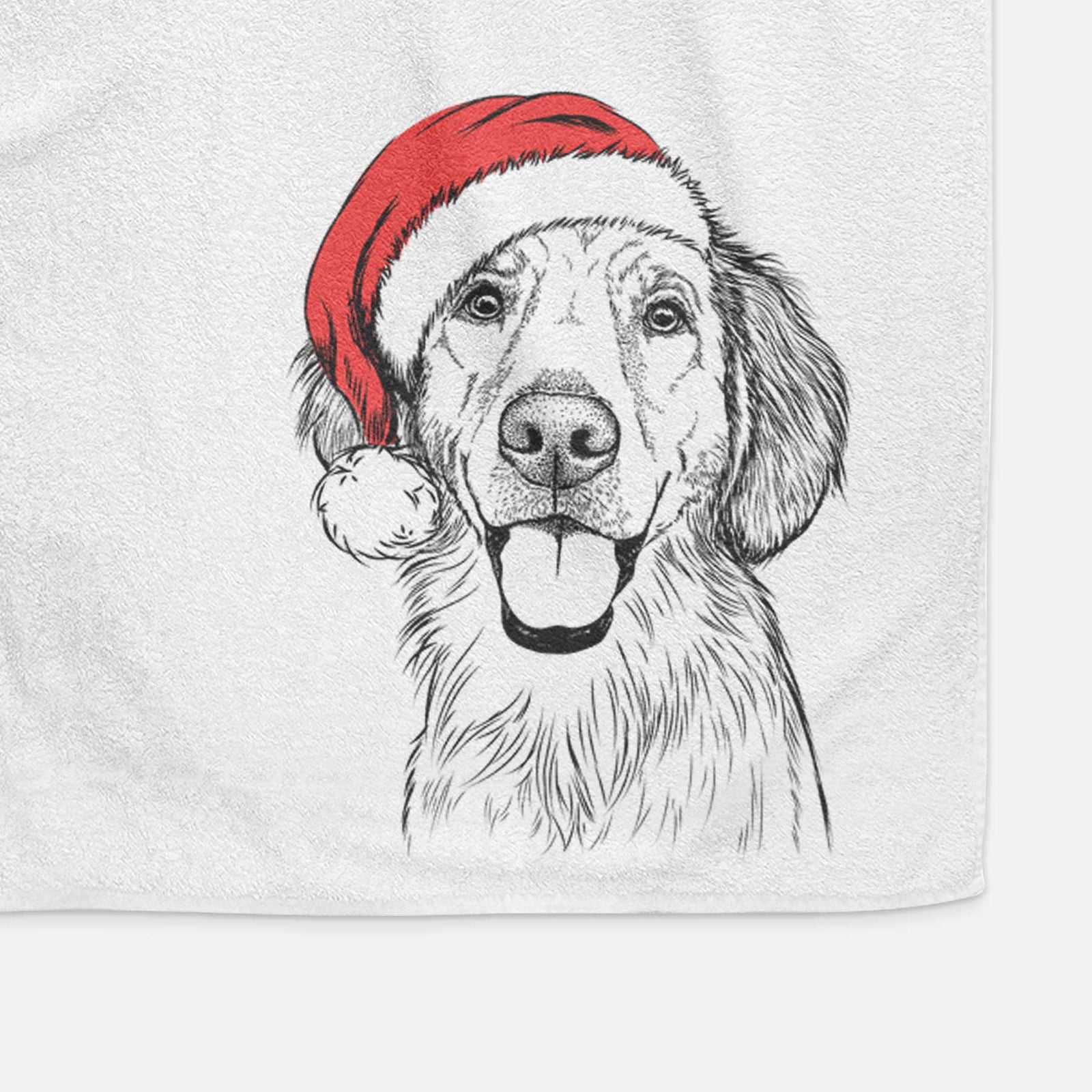 Riley the Golden Retriever Decorative Hand Towel