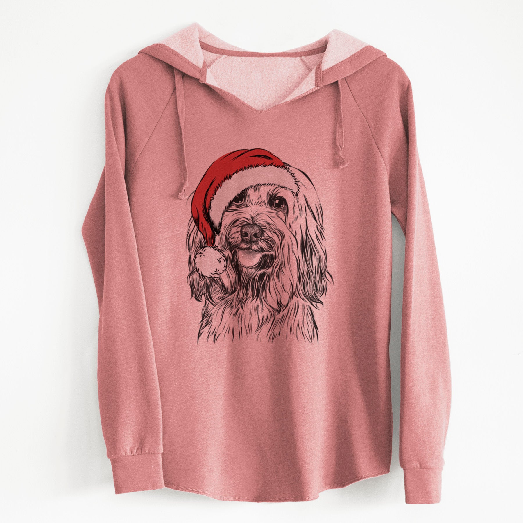 Santa Rime the Tibetan Terrier - Cali Wave Hooded Sweatshirt