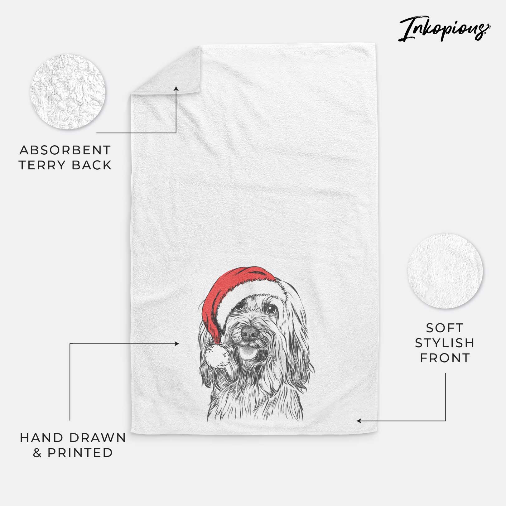 Rime the Tibetan Terrier Decorative Hand Towel