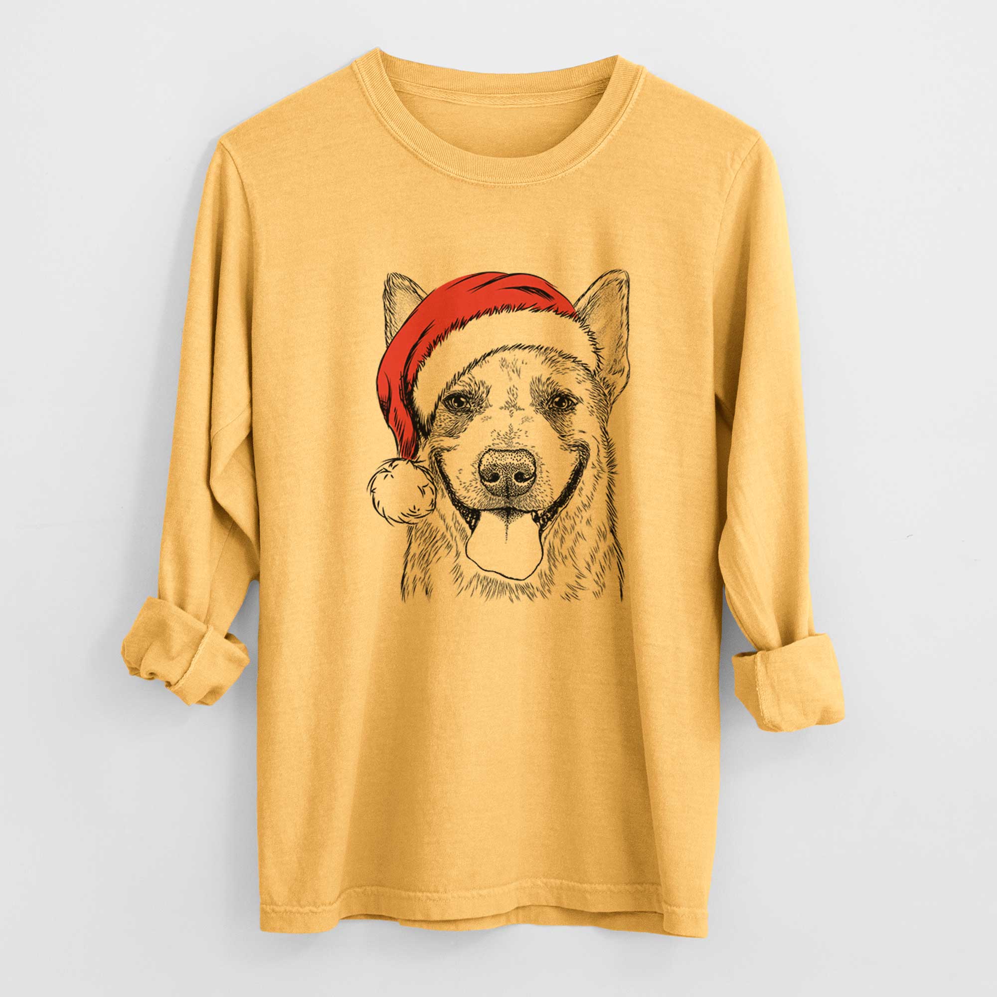 Santa Rio the Australian Cattle Dog - Heavyweight 100% Cotton Long Sleeve