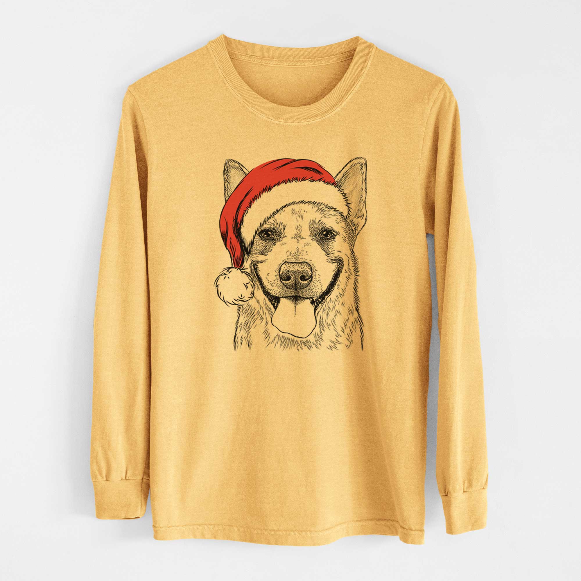 Santa Rio the Australian Cattle Dog - Heavyweight 100% Cotton Long Sleeve