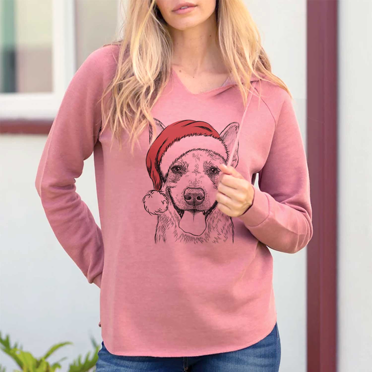 Santa Rio the Australian Cattle Dog - Cali Wave Hooded Sweatshirt