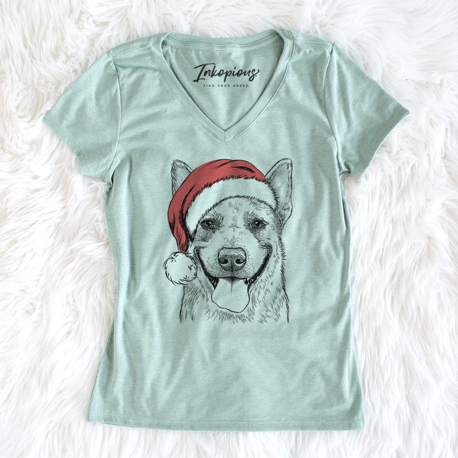 Santa Rio the Australian Cattle Dog - Women's V-neck Shirt