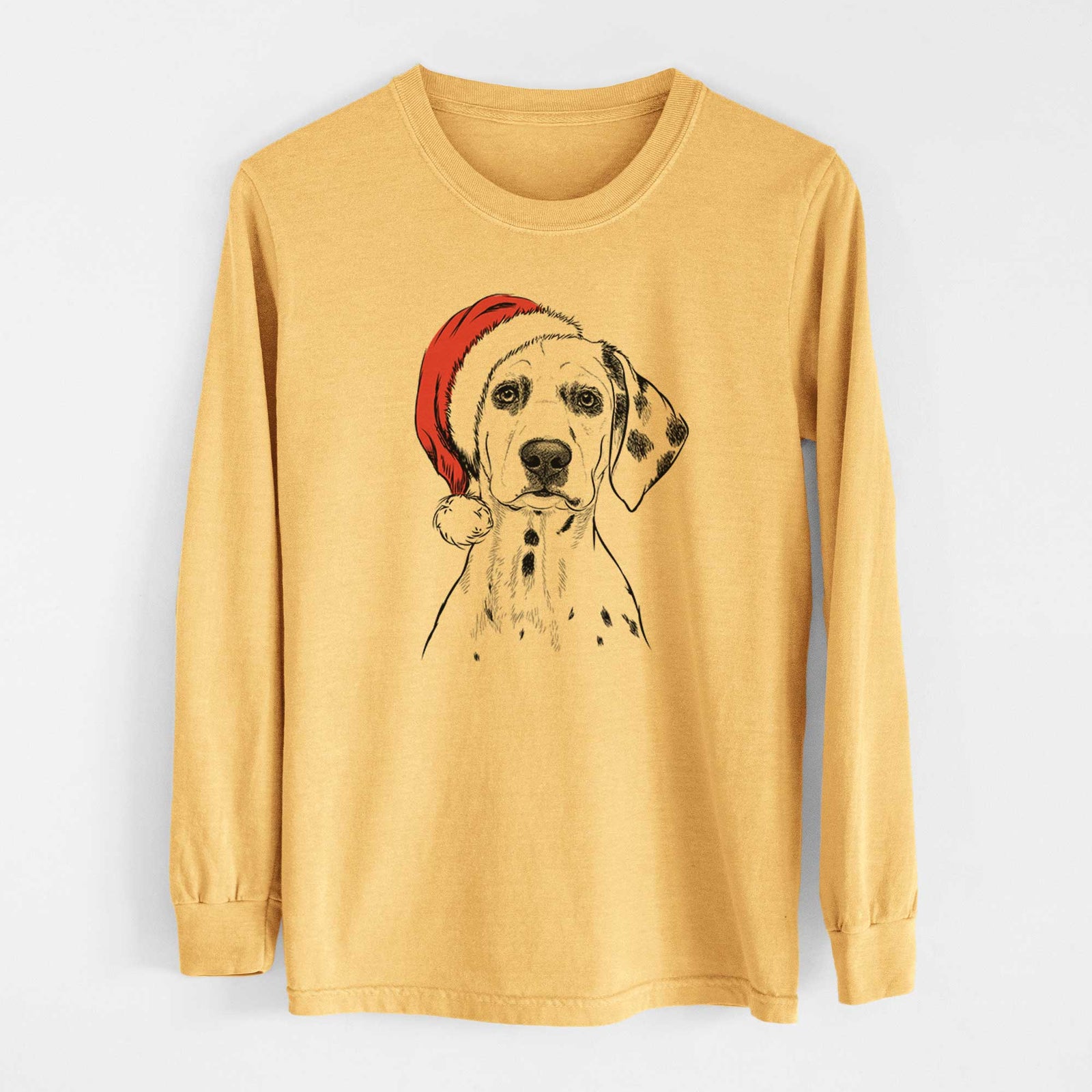 Santa Riot the Dalmatian - Heavyweight 100% Cotton Long Sleeve