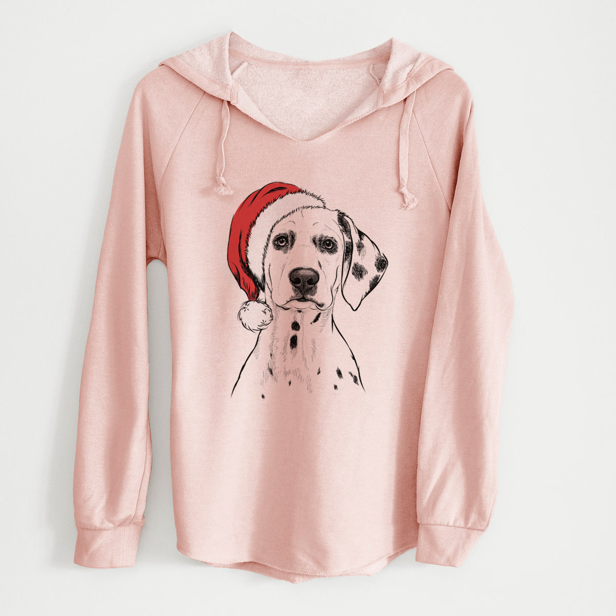 Santa Riot the Dalmatian - Cali Wave Hooded Sweatshirt