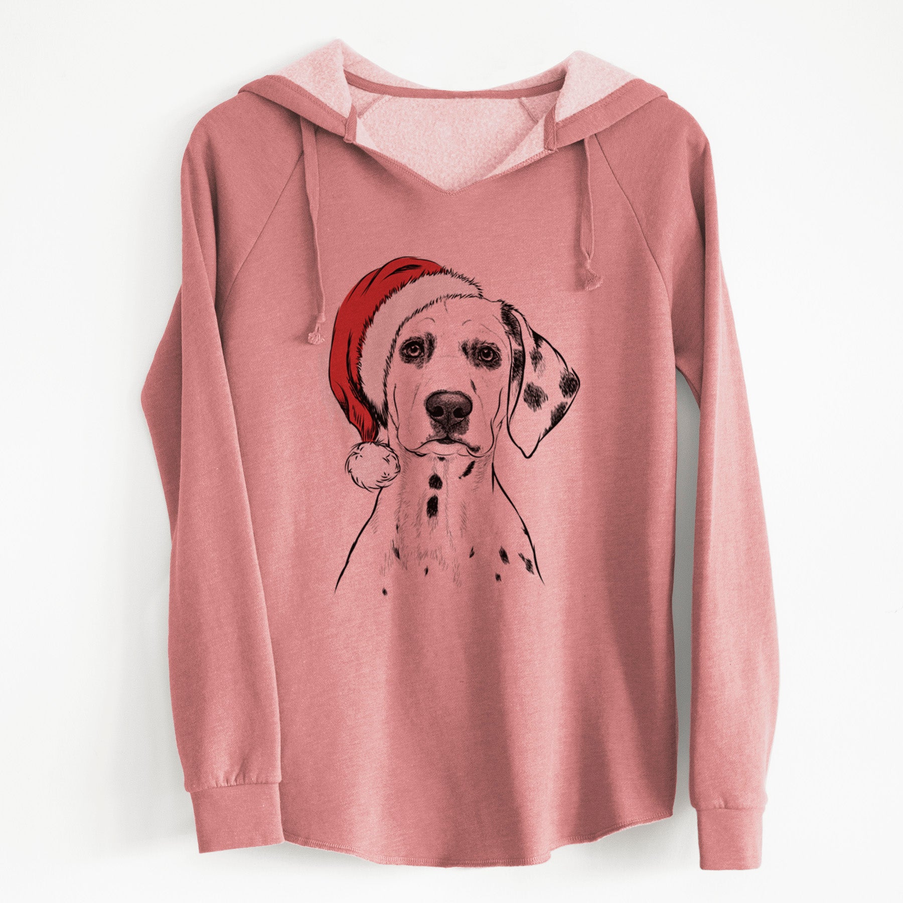 Santa Riot the Dalmatian - Cali Wave Hooded Sweatshirt