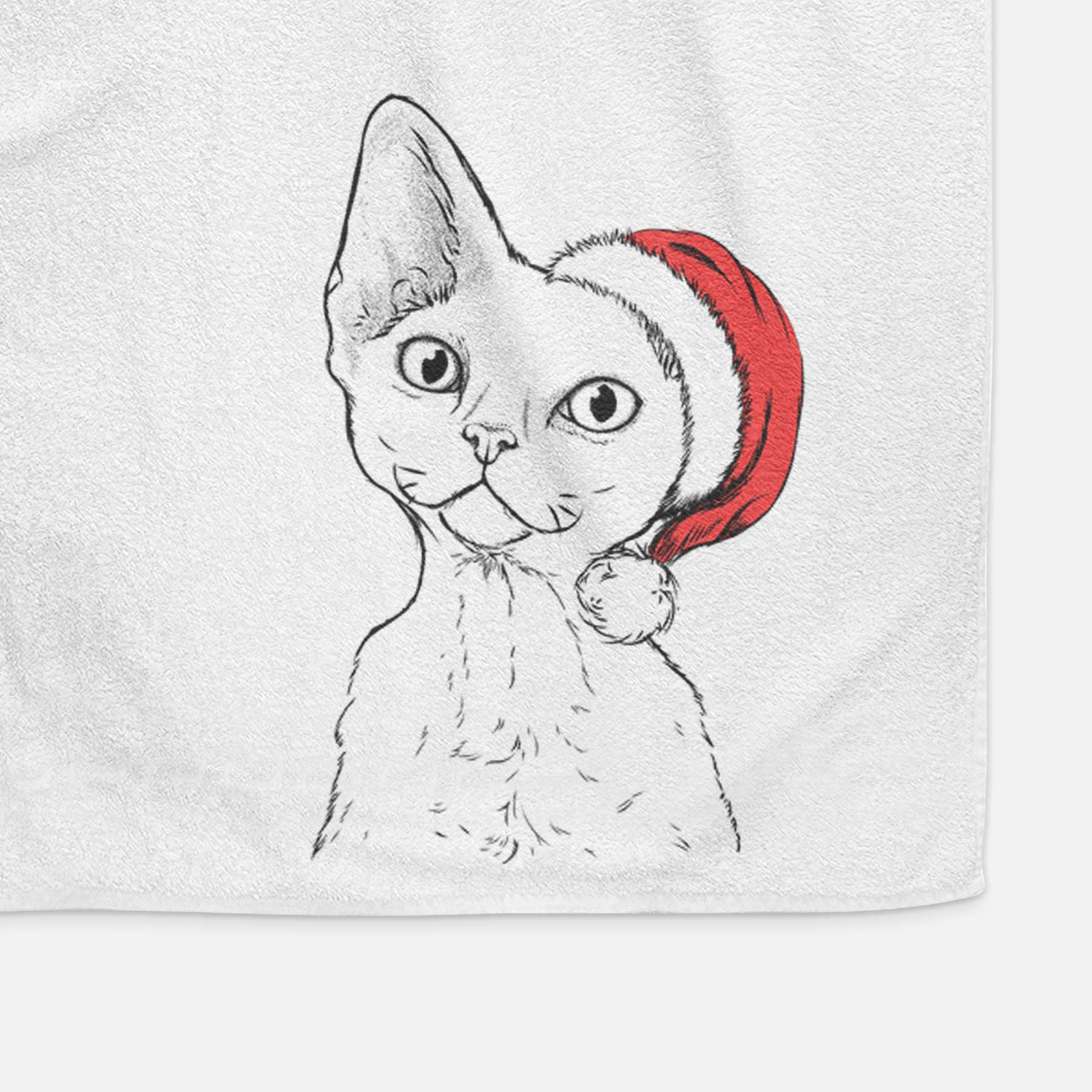 Ripley the Devon Rex Cat Decorative Hand Towel