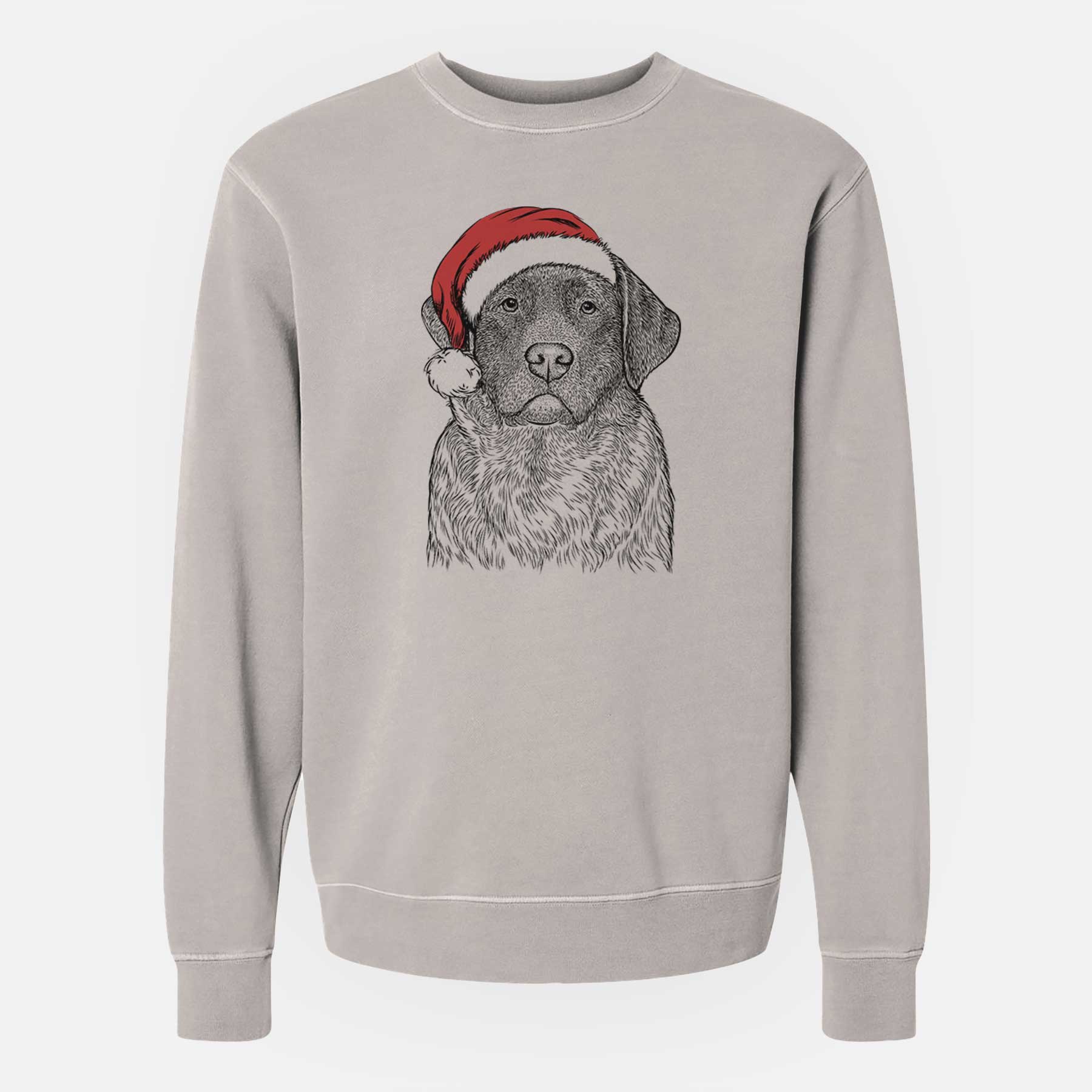 Santa River the English Labrador Retriever - Unisex Pigment Dyed Crew Sweatshirt