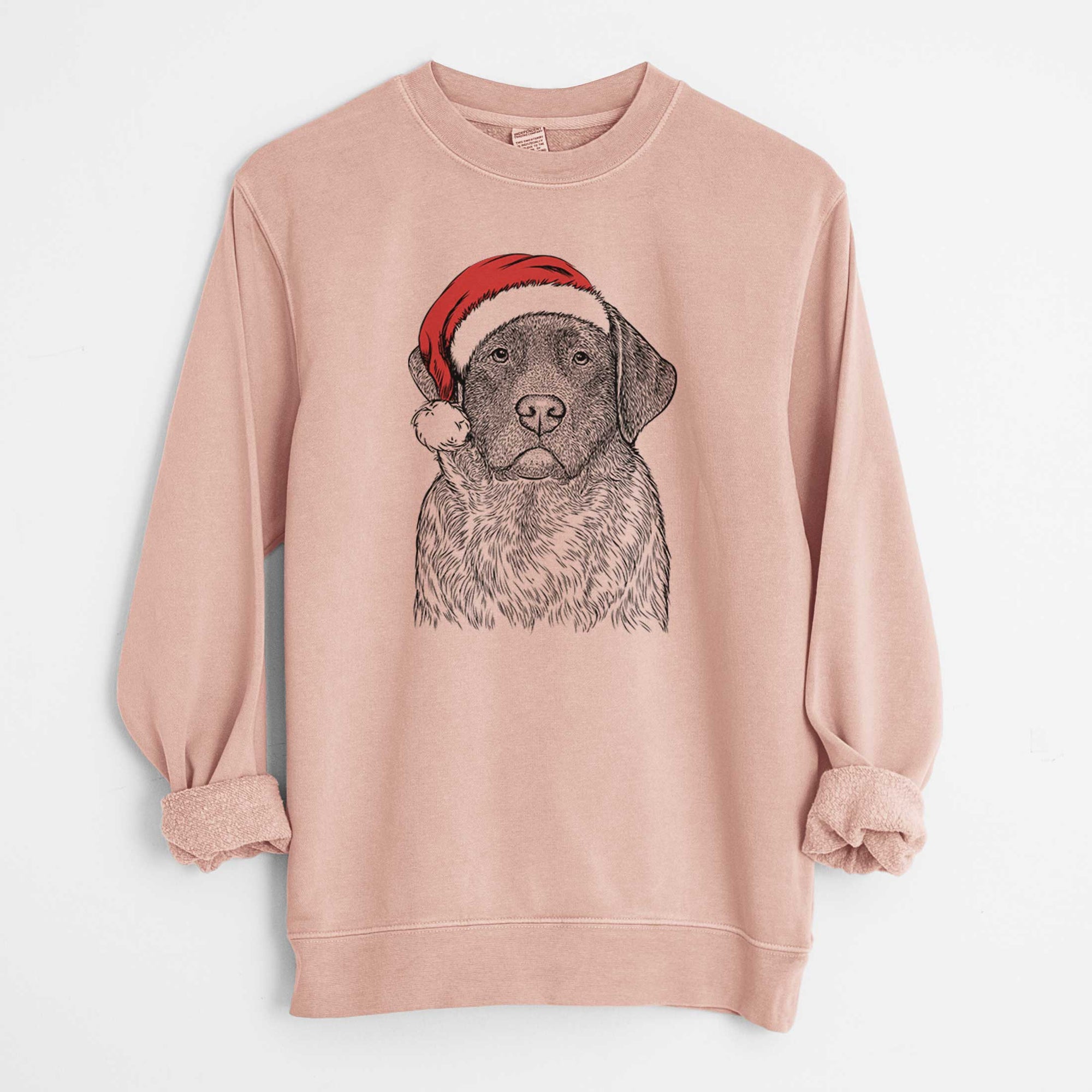 Santa River the English Labrador Retriever - Unisex Pigment Dyed Crew Sweatshirt