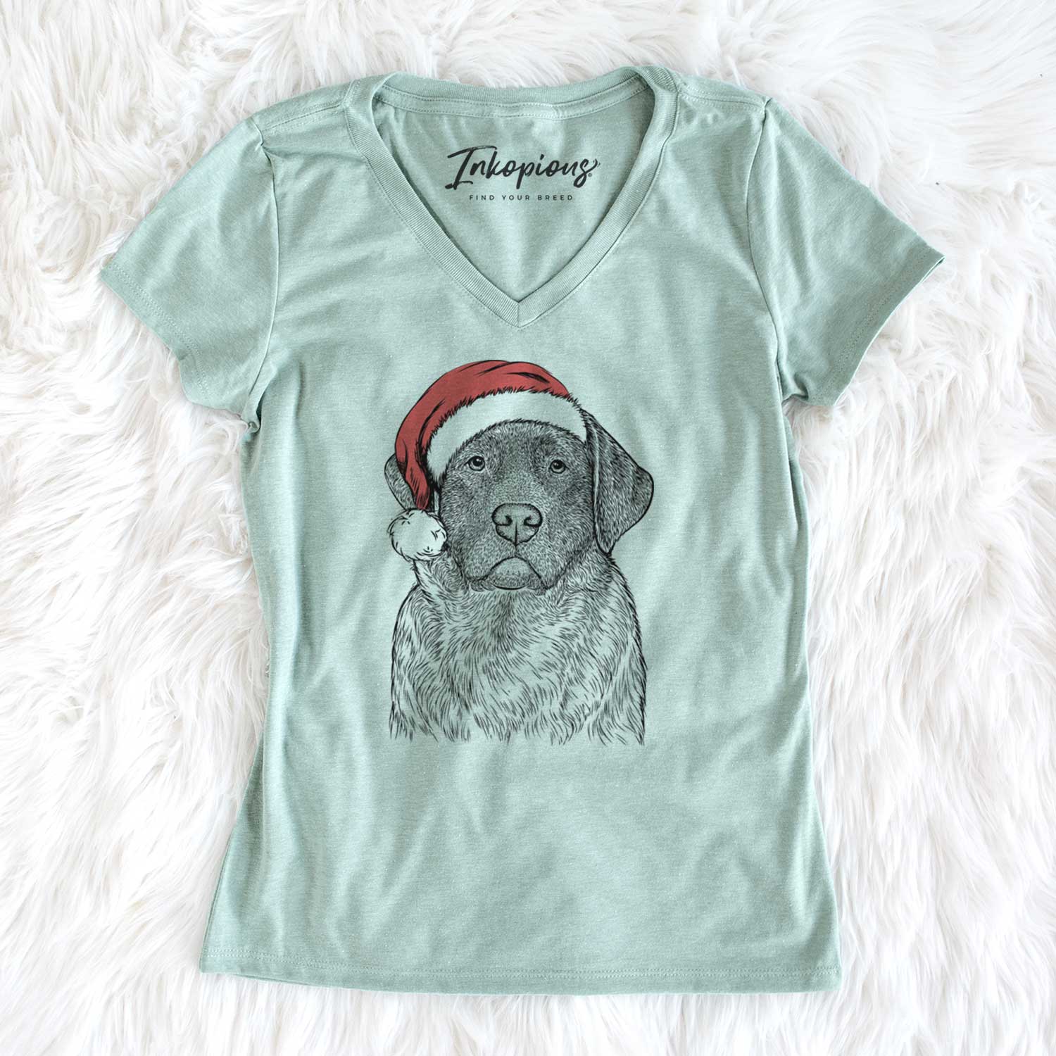 Santa River the English Labrador Retriever - Women's V-neck Shirt