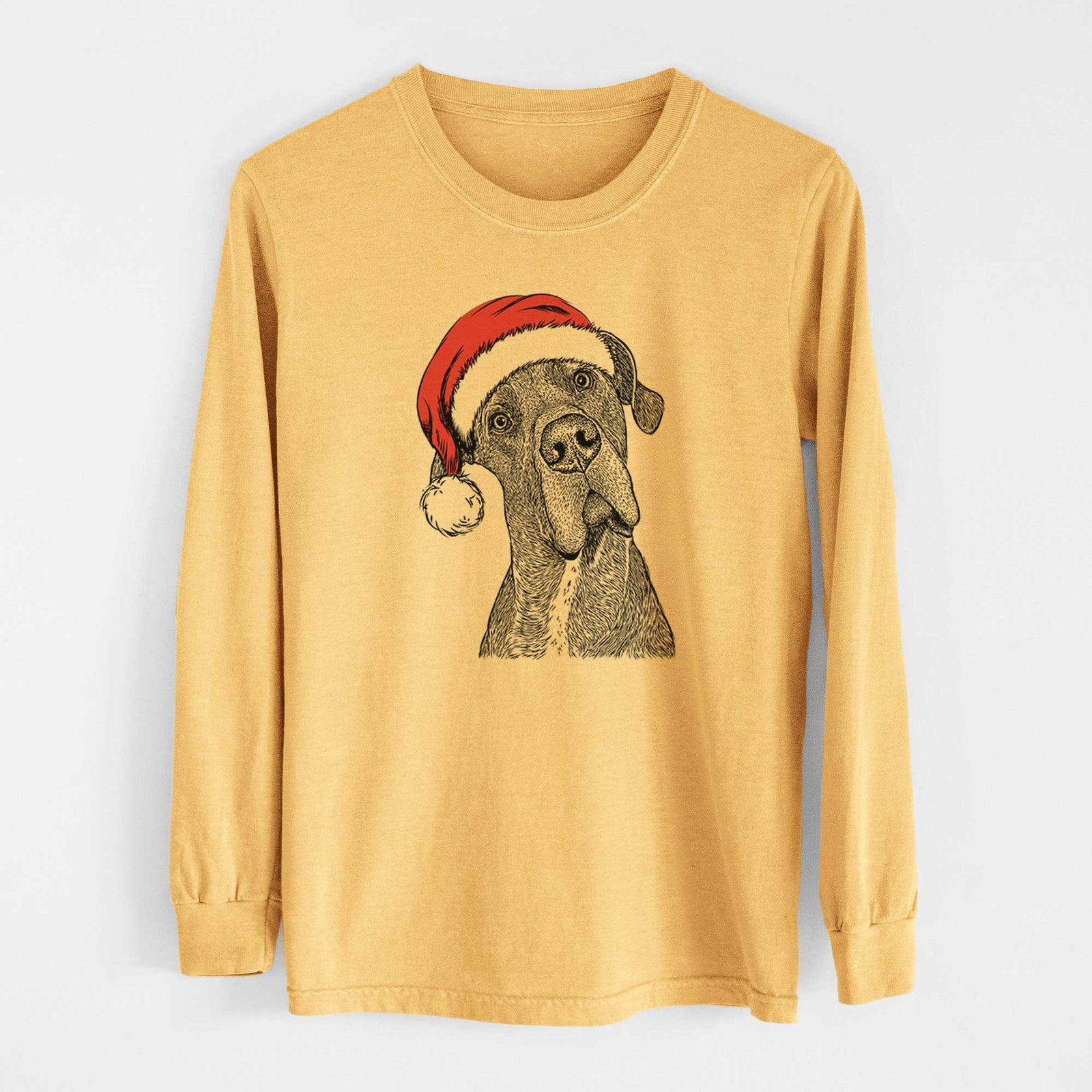 Santa River the Great Dane - Heavyweight 100% Cotton Long Sleeve