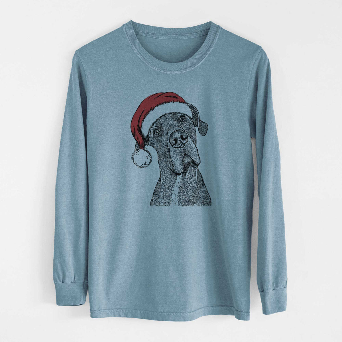 Santa River the Great Dane - Heavyweight 100% Cotton Long Sleeve