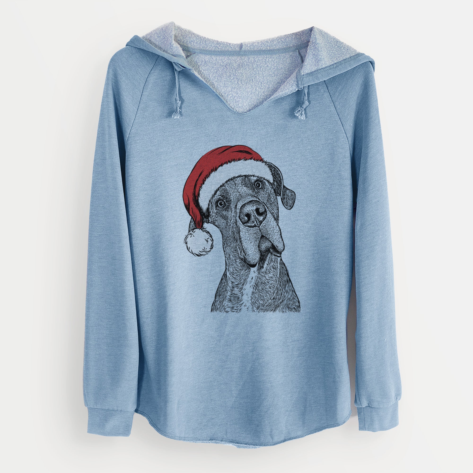 Santa River the Great Dane - Cali Wave Hooded Sweatshirt