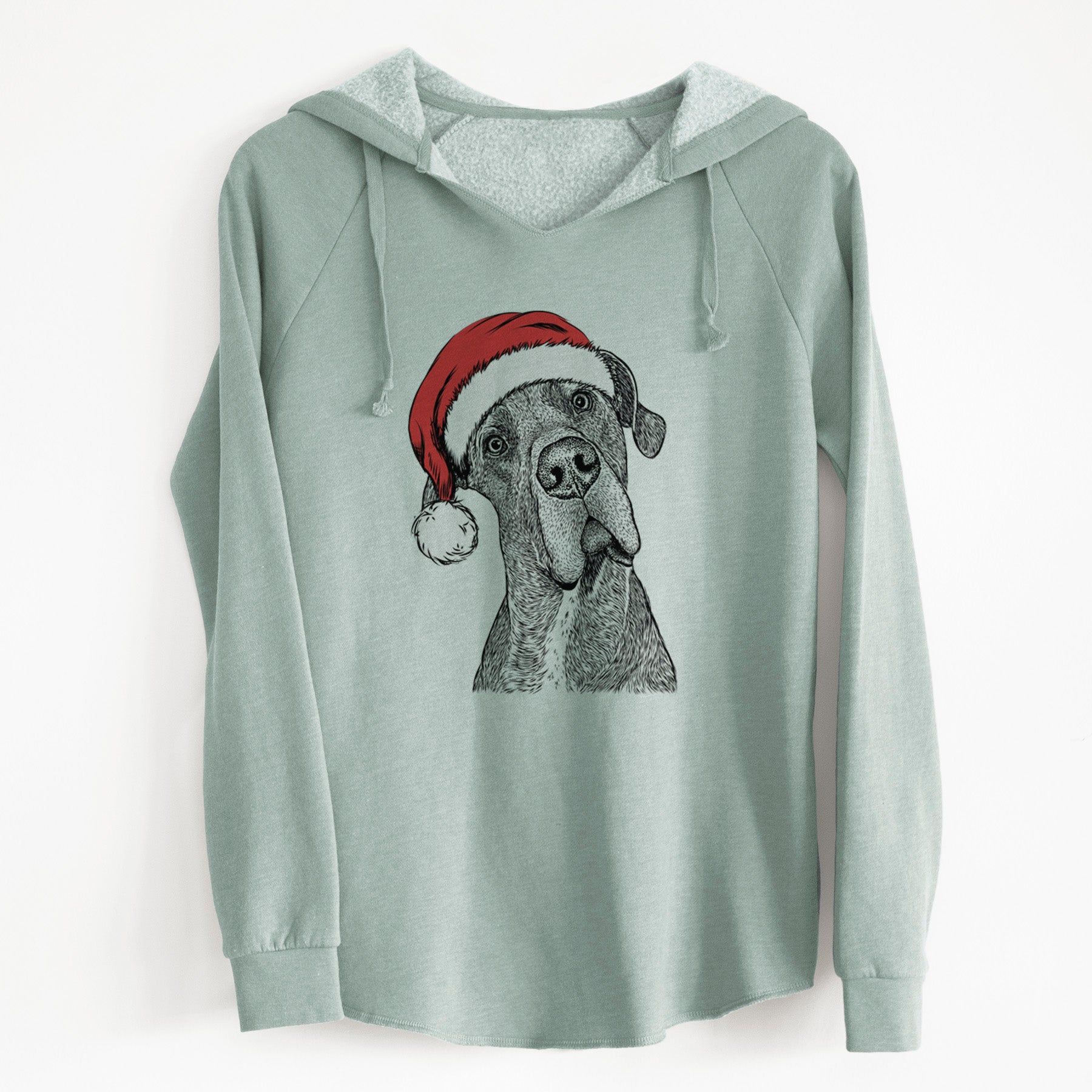 Santa River the Great Dane - Cali Wave Hooded Sweatshirt