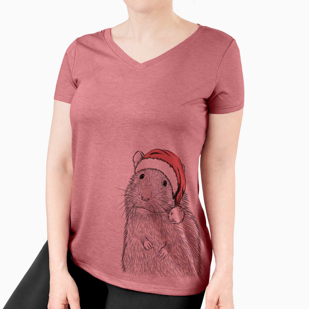 Santa Rizzo the Rat - Women's V-neck Shirt