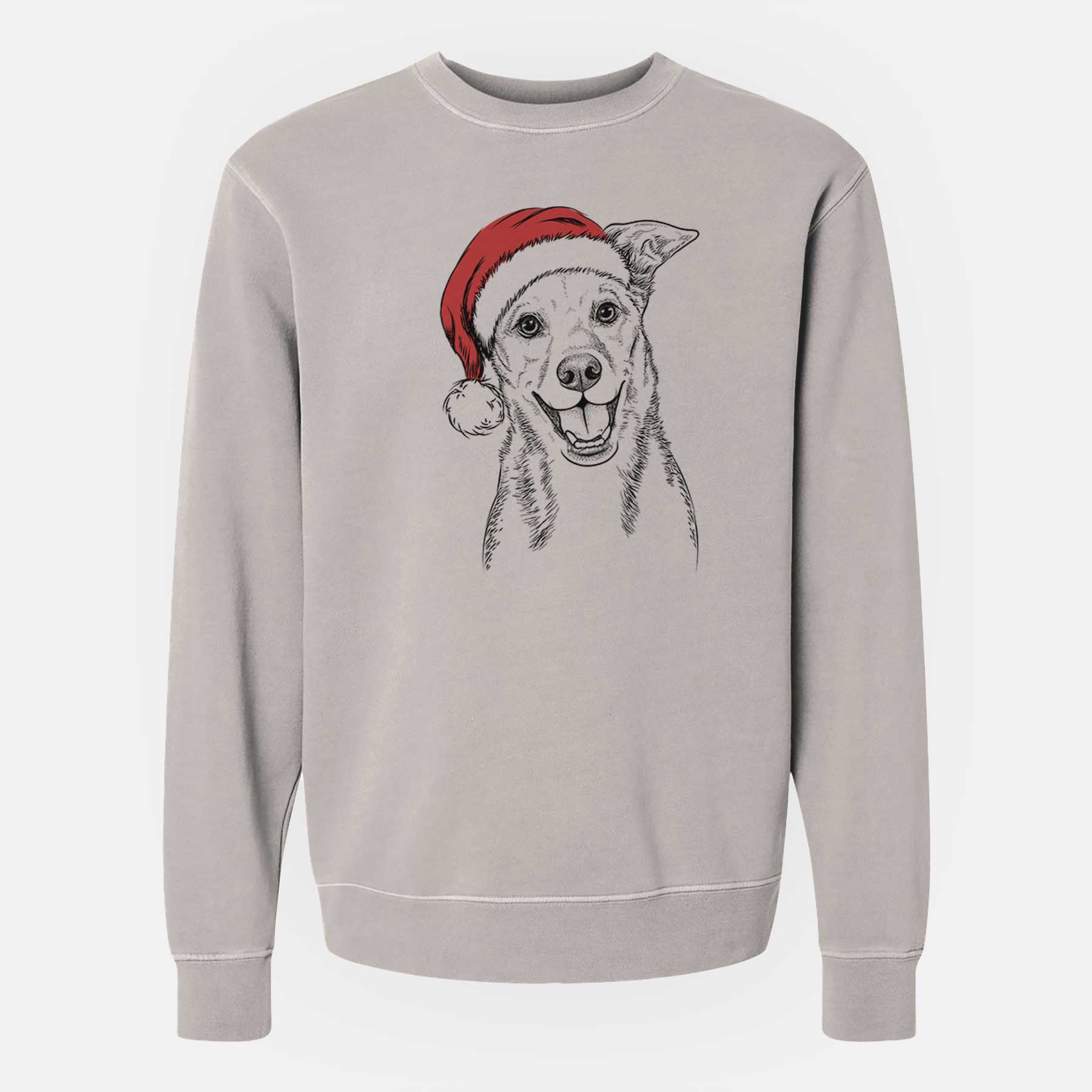 Santa Rocco the Mixed Breed - Unisex Pigment Dyed Crew Sweatshirt