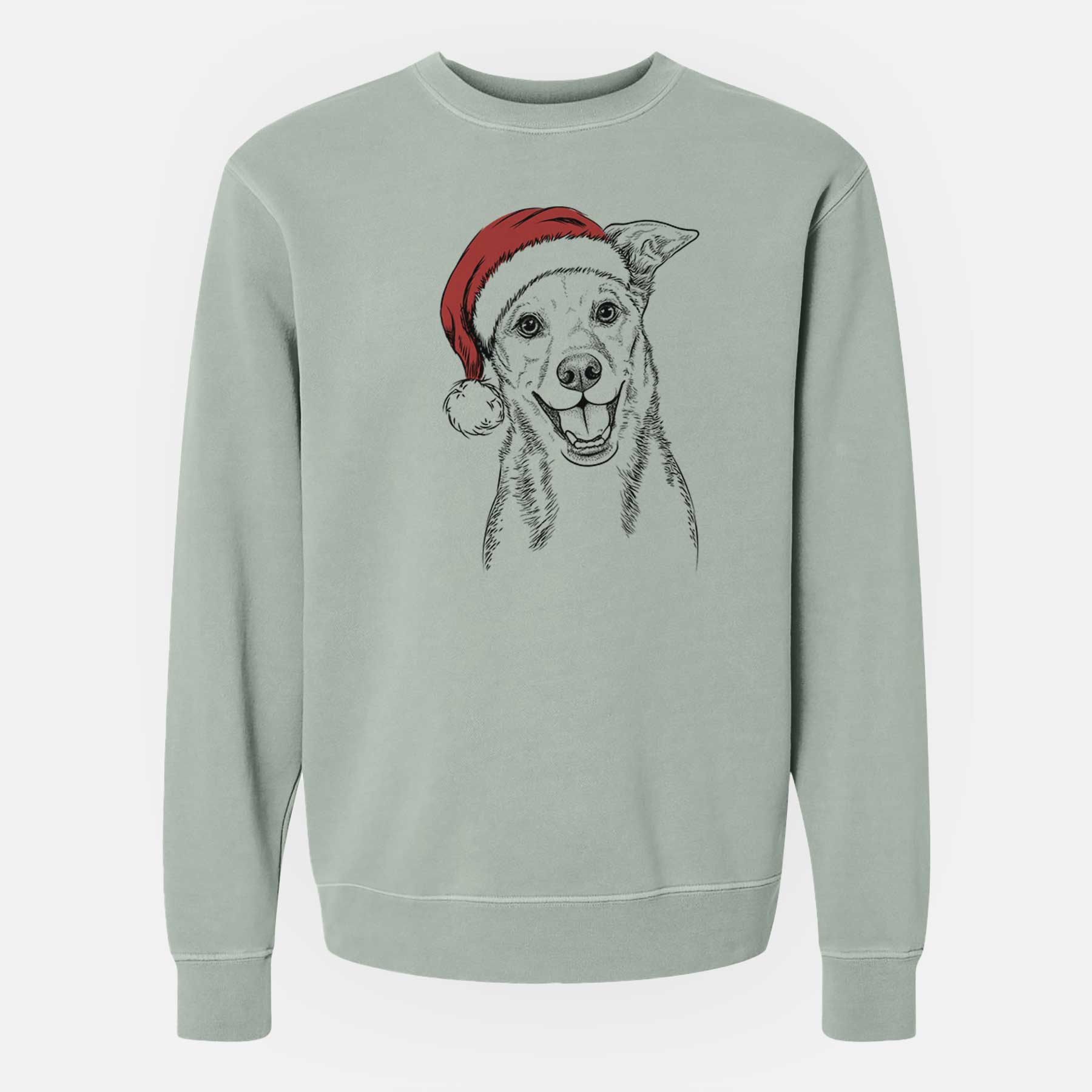 Santa Rocco the Mixed Breed - Unisex Pigment Dyed Crew Sweatshirt