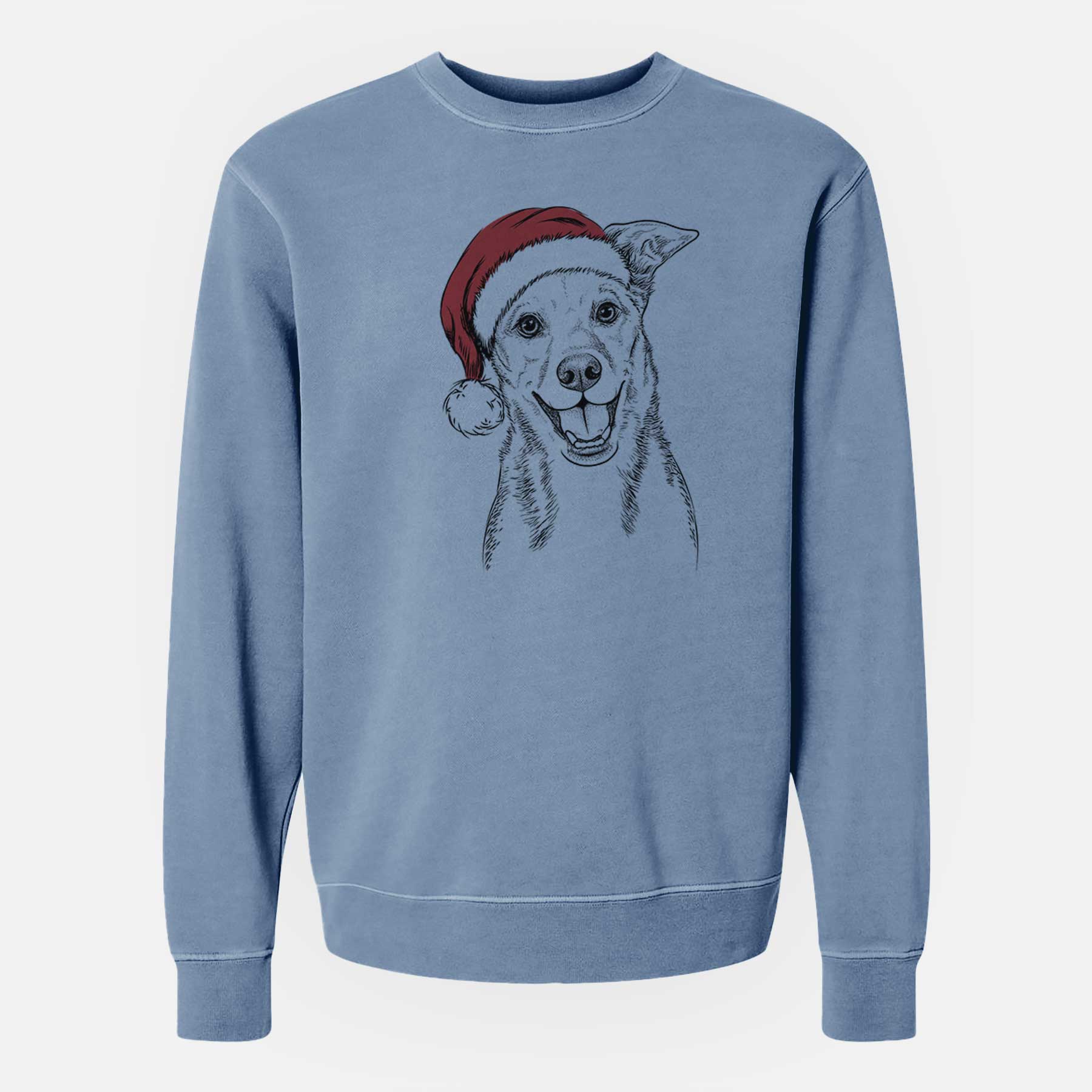 Santa Rocco the Mixed Breed - Unisex Pigment Dyed Crew Sweatshirt