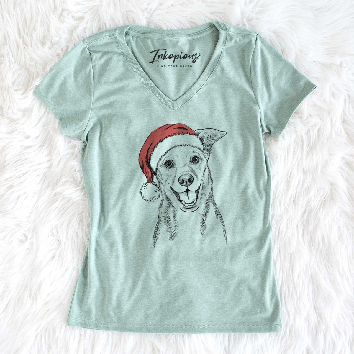 Santa Rocco the Mixed Breed - Women's V-neck Shirt