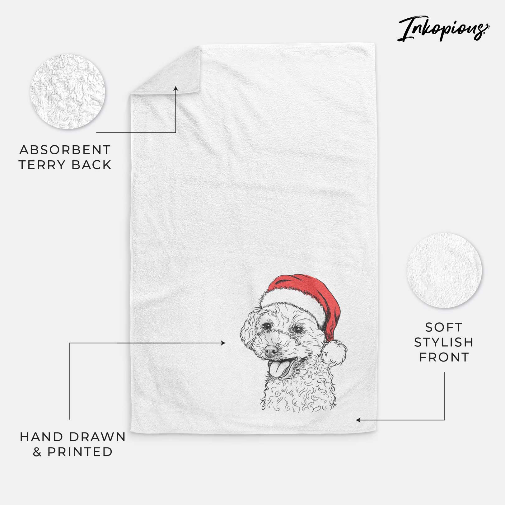 Rocky the Teacup Poodle Decorative Hand Towel