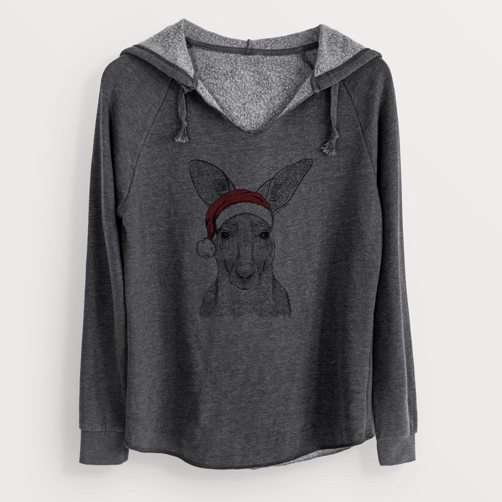 Santa Roger the Red Kangaroo - Cali Wave Hooded Sweatshirt