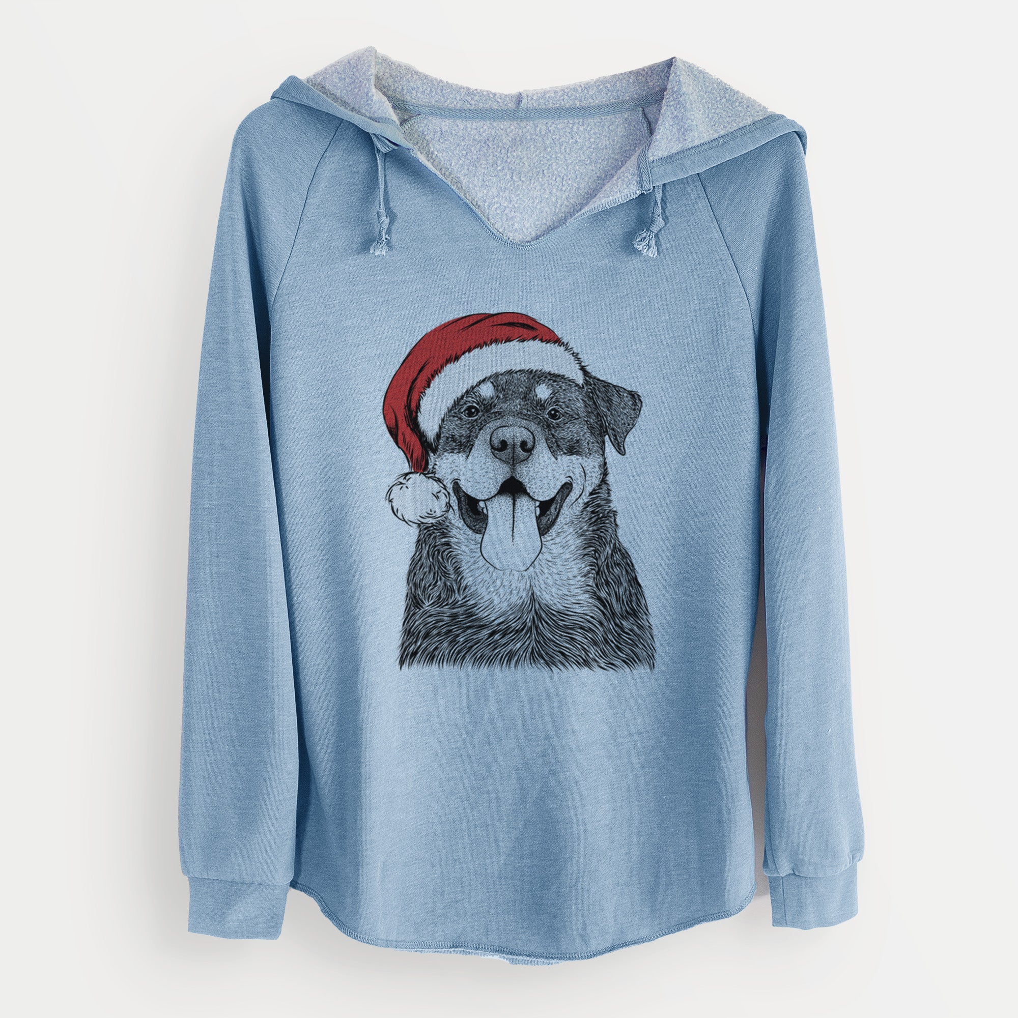 Santa Romeo the Rottweiler - Cali Wave Hooded Sweatshirt