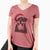 Santa Romeo the Rottweiler - Women's V-neck Shirt