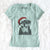 Santa Romeo the Rottweiler - Women's V-neck Shirt