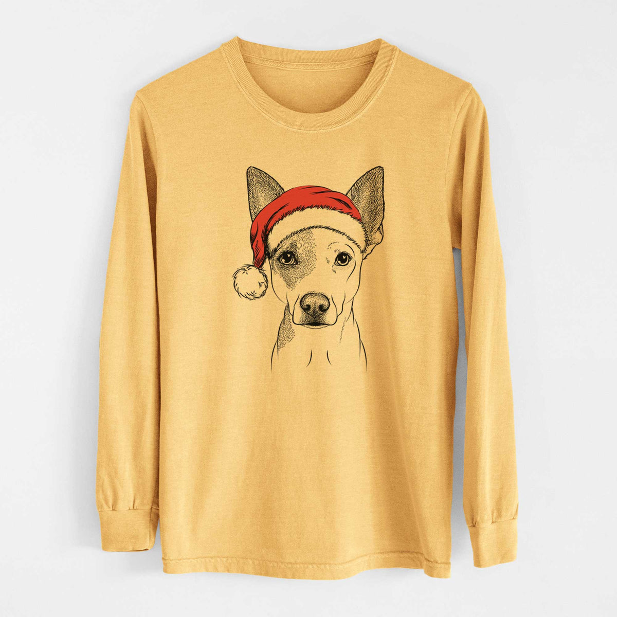 Santa Roo the Mixed Breed - Heavyweight 100% Cotton Long Sleeve
