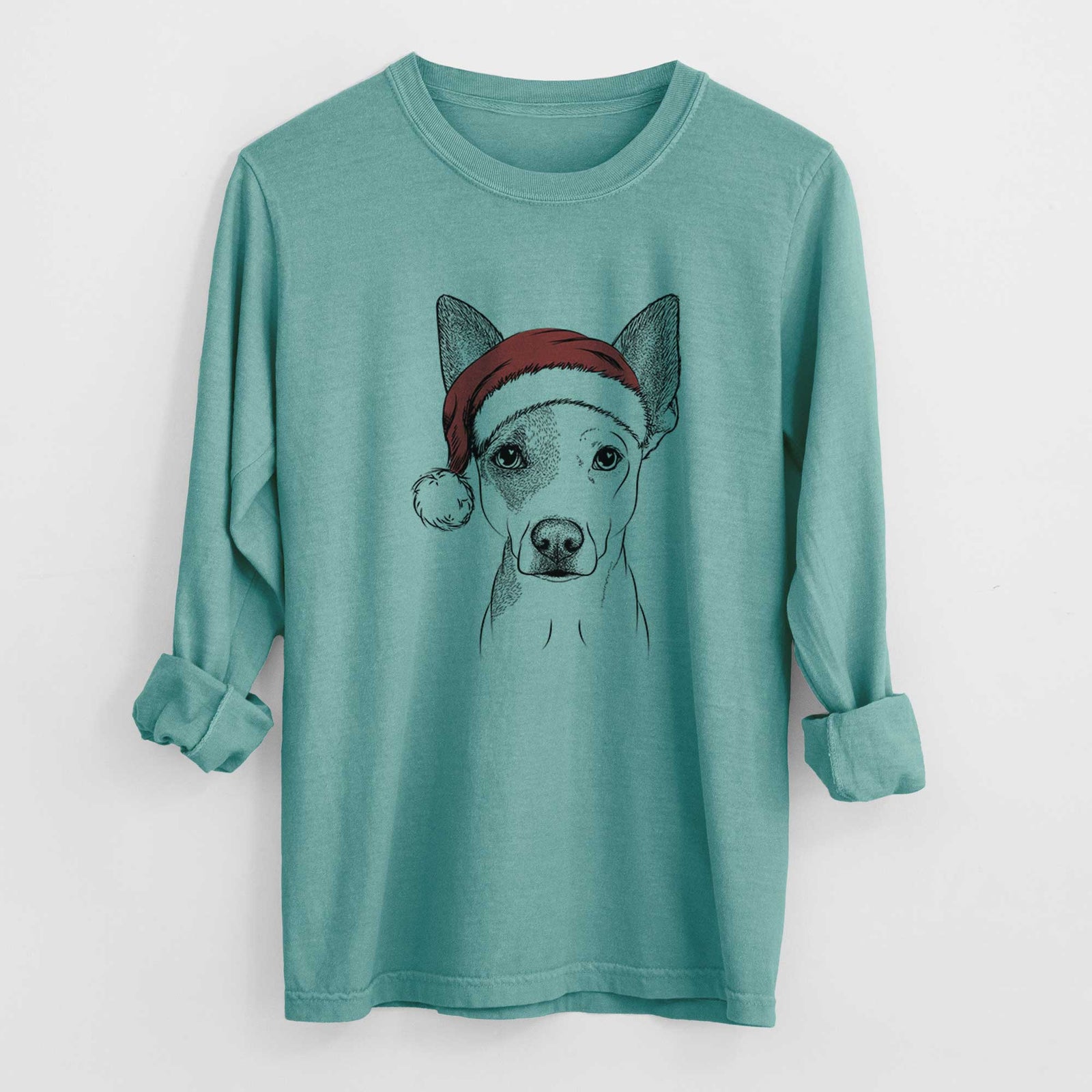Santa Roo the Mixed Breed - Heavyweight 100% Cotton Long Sleeve